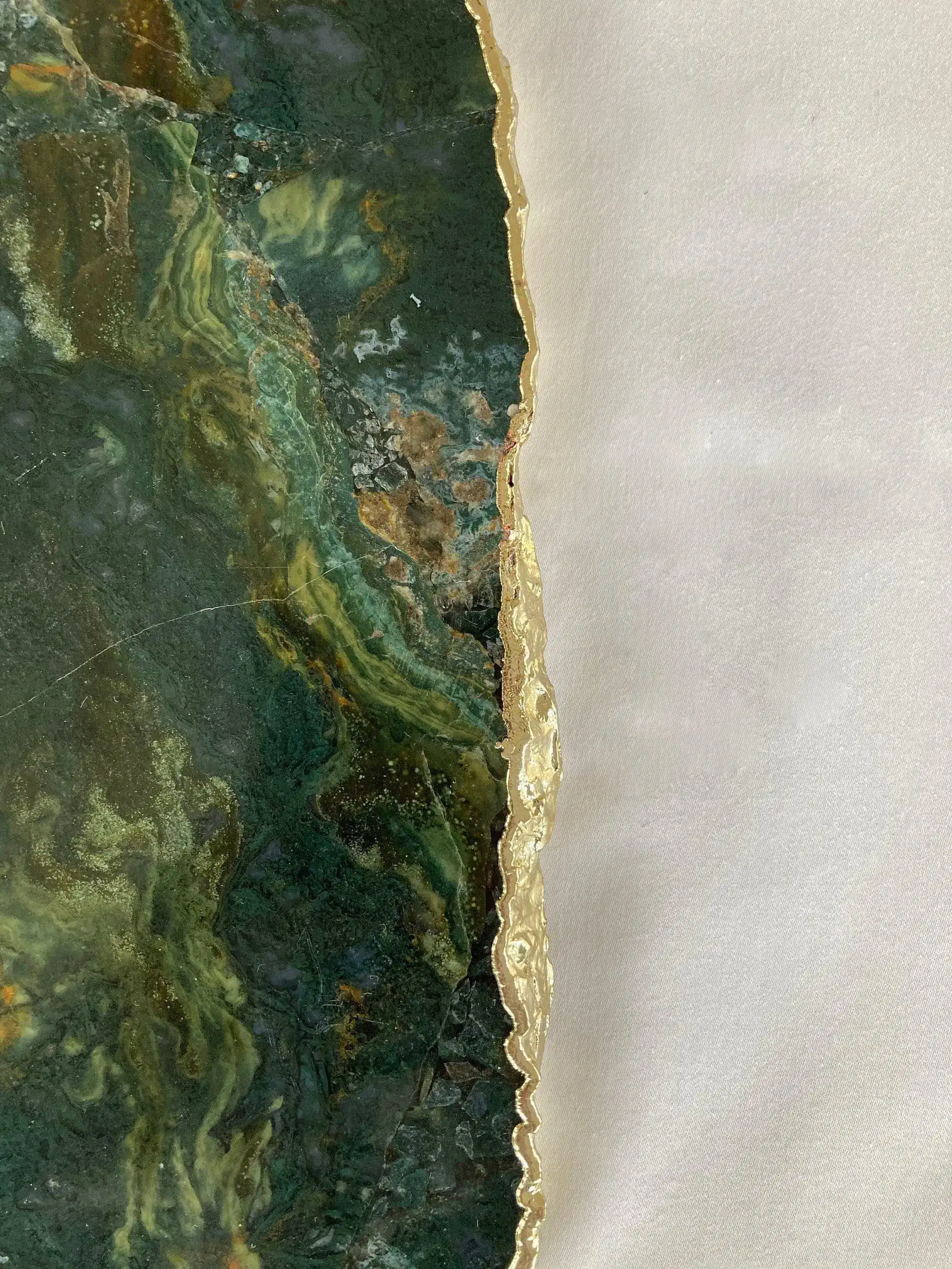 Large Green Agate Cheese Platter Tray - Image 6