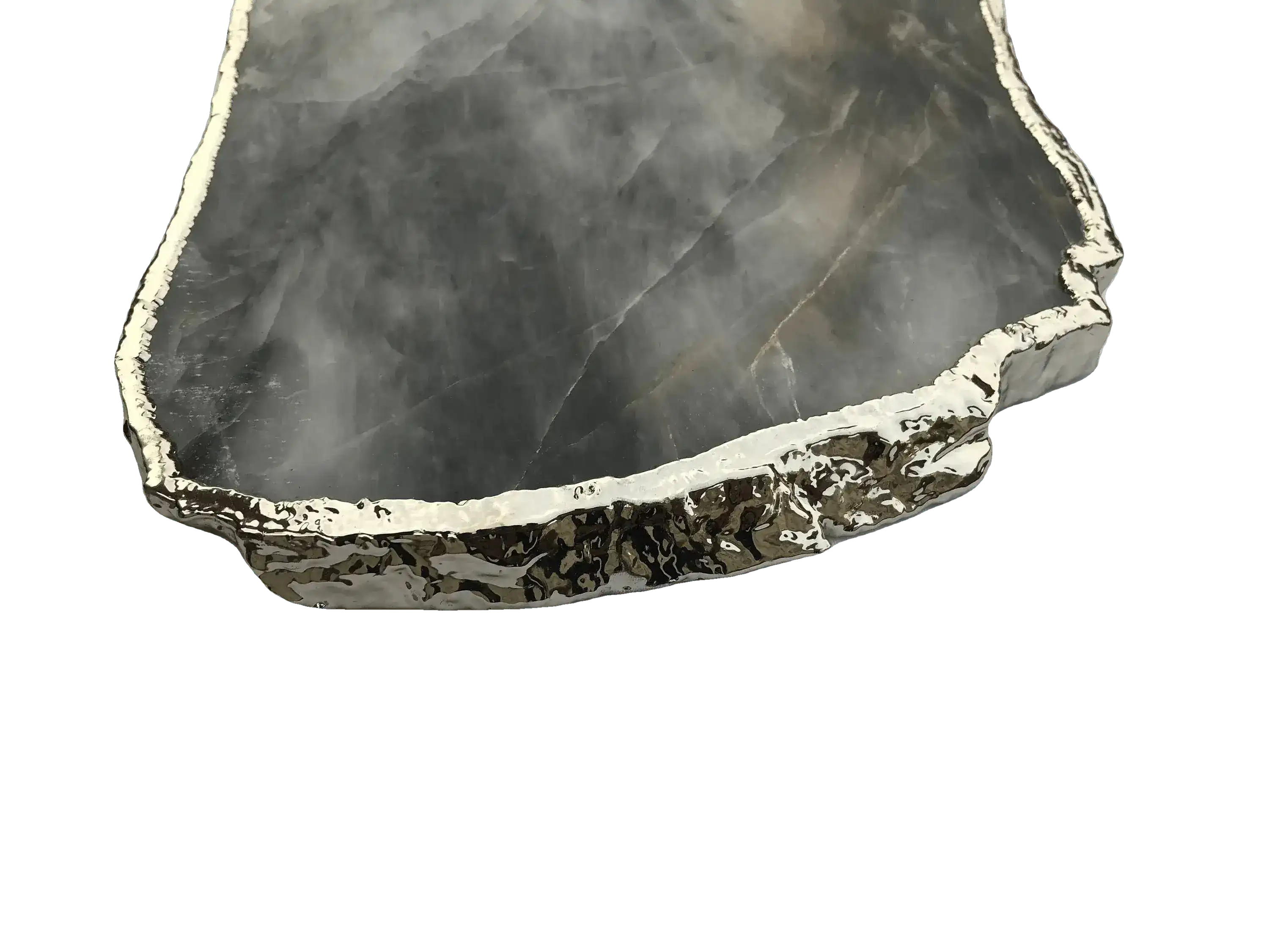 Large Grey Agate Quartz Cheese PlatterTray - Image 3