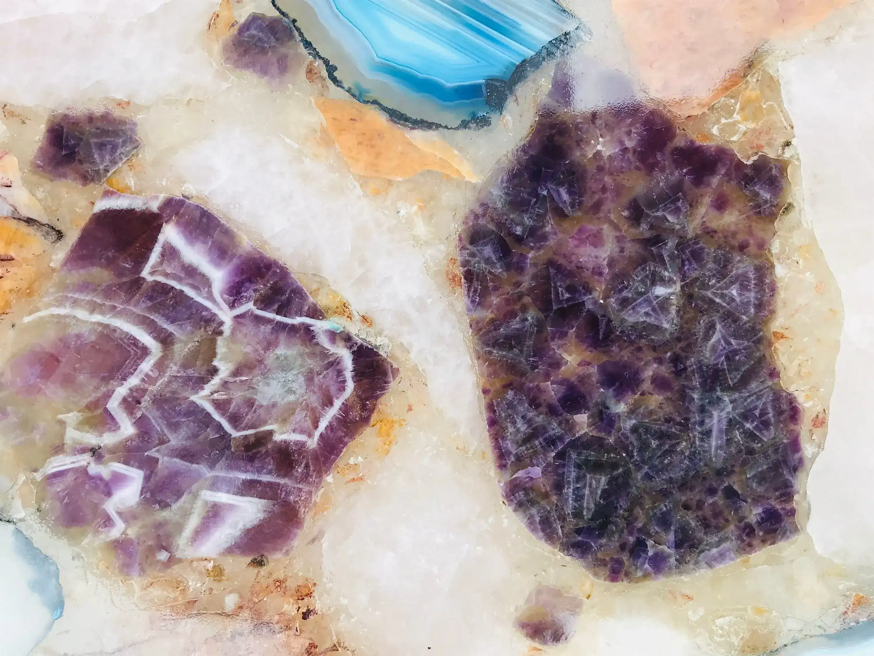 Large Multicolored Round Agate Platter Tray - Image 5