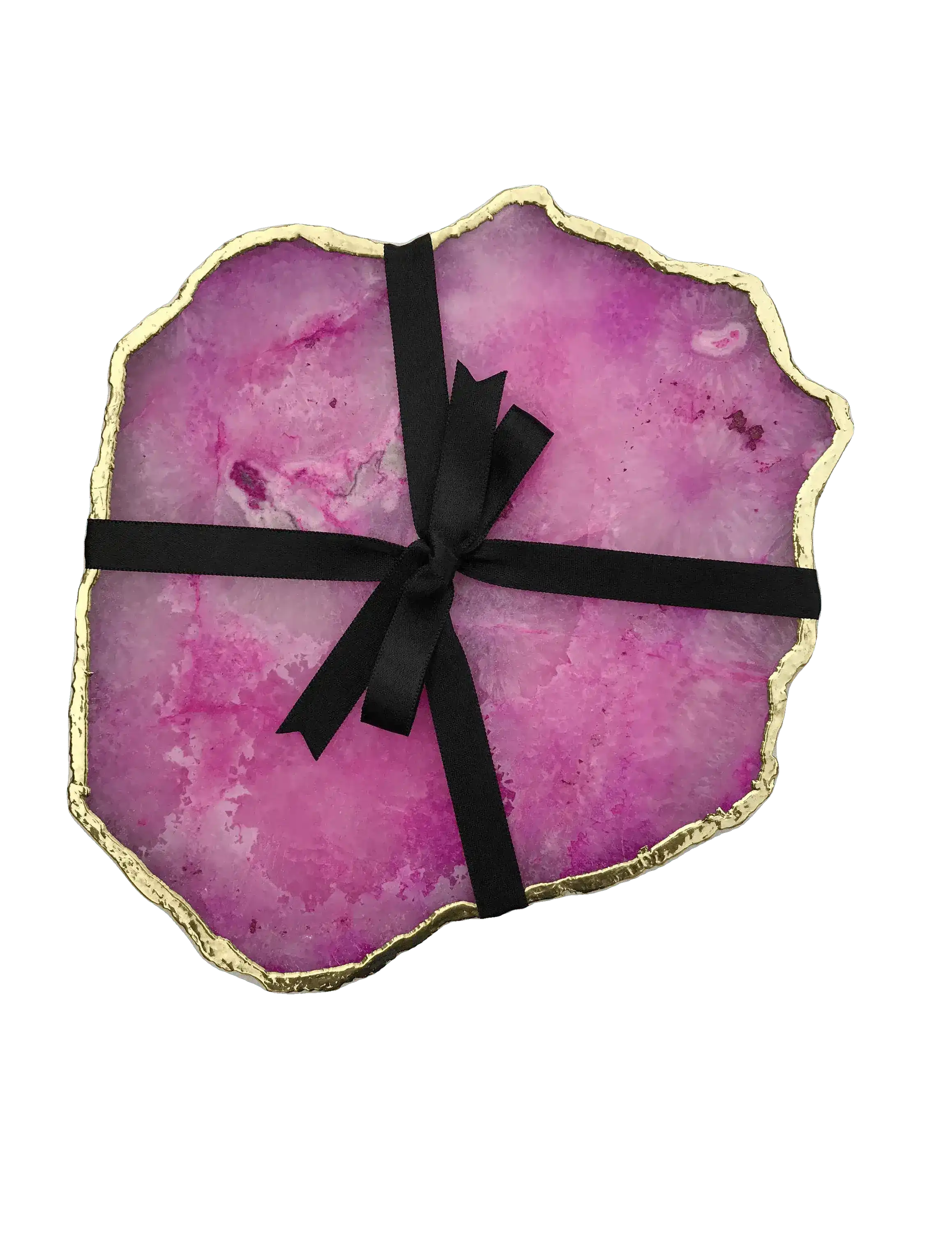 Large Pink Agate Cheese Platter Tray - Image 2