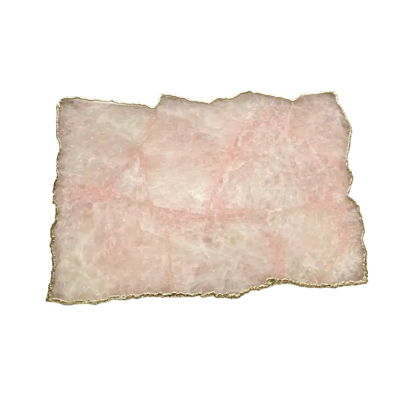Large Rose Quartz Agate Cheese Platter Tray