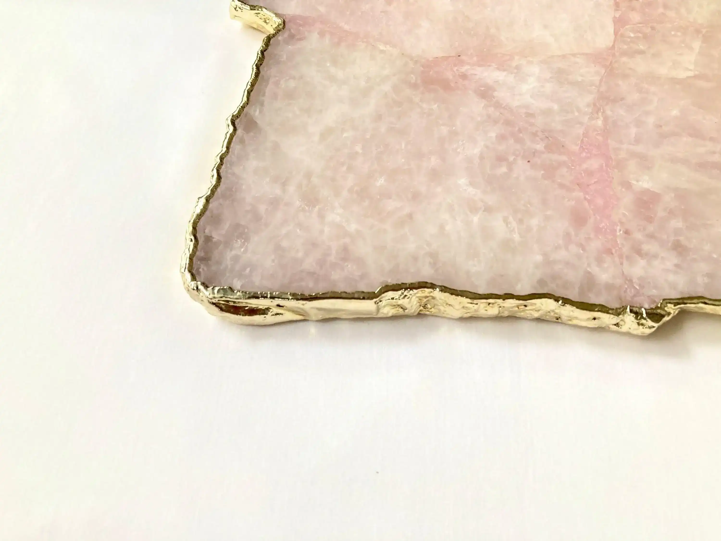 Large Rose Quartz Agate Cheese Platter Tray - Image 5