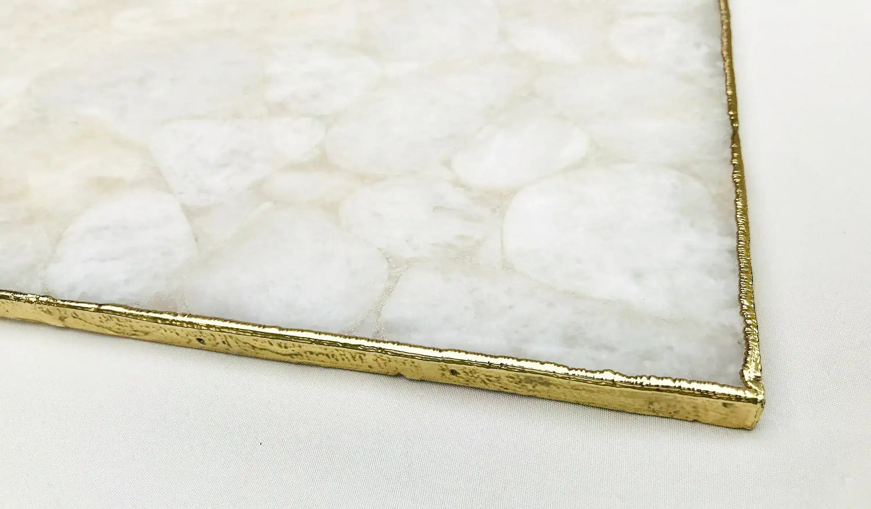 Large White Crystal Agate Cheese Platter Tray - Image 5