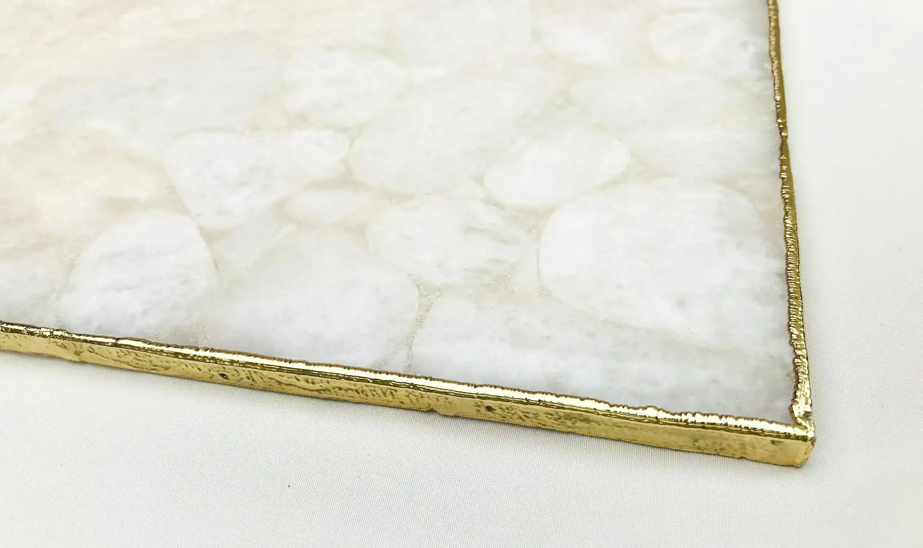 Large White Crystal Agate Cheese Platter Tray - Image 6