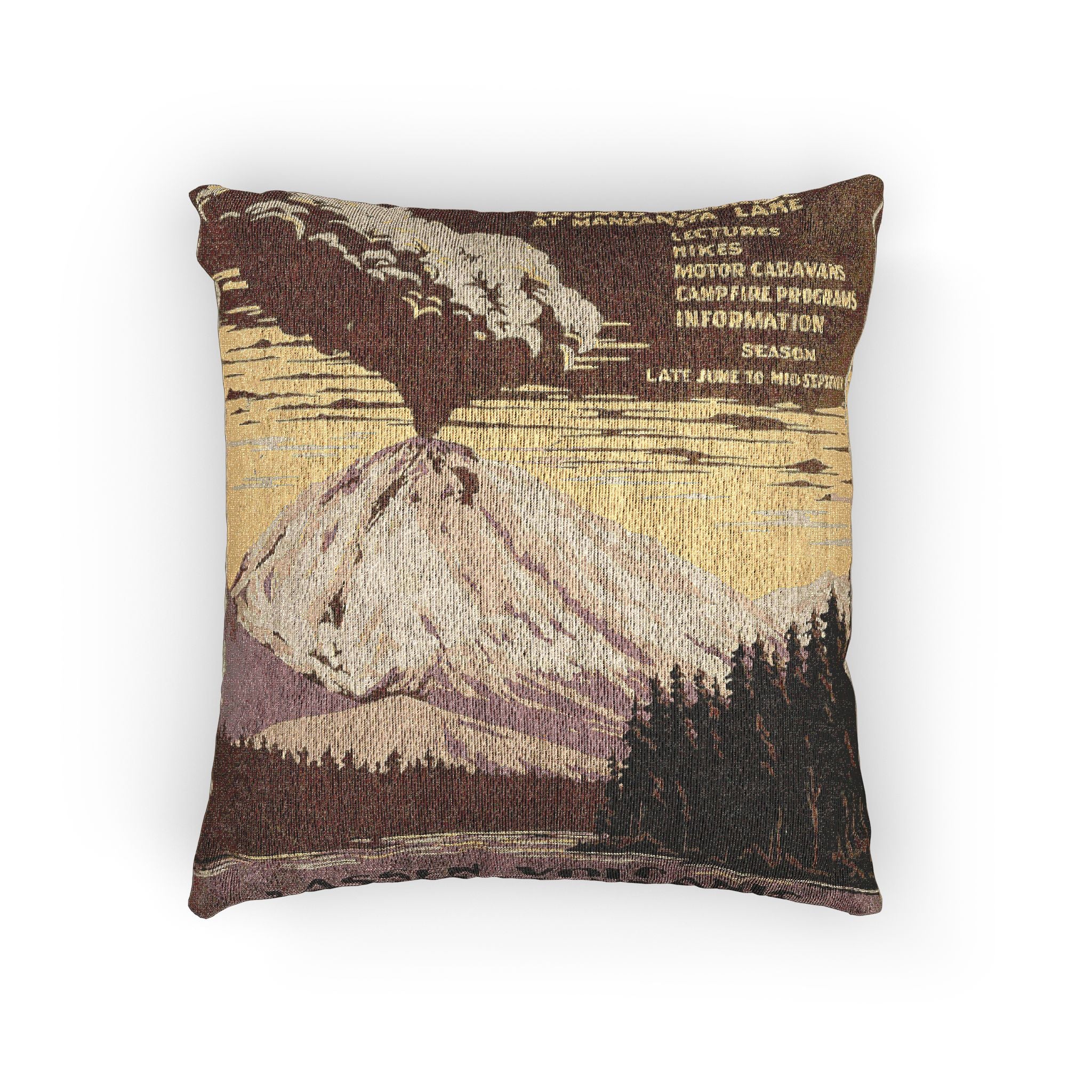 lassen-volcanic-national-park-ranger-naturalist-service-wpa-federal-ar | Woven Pillow