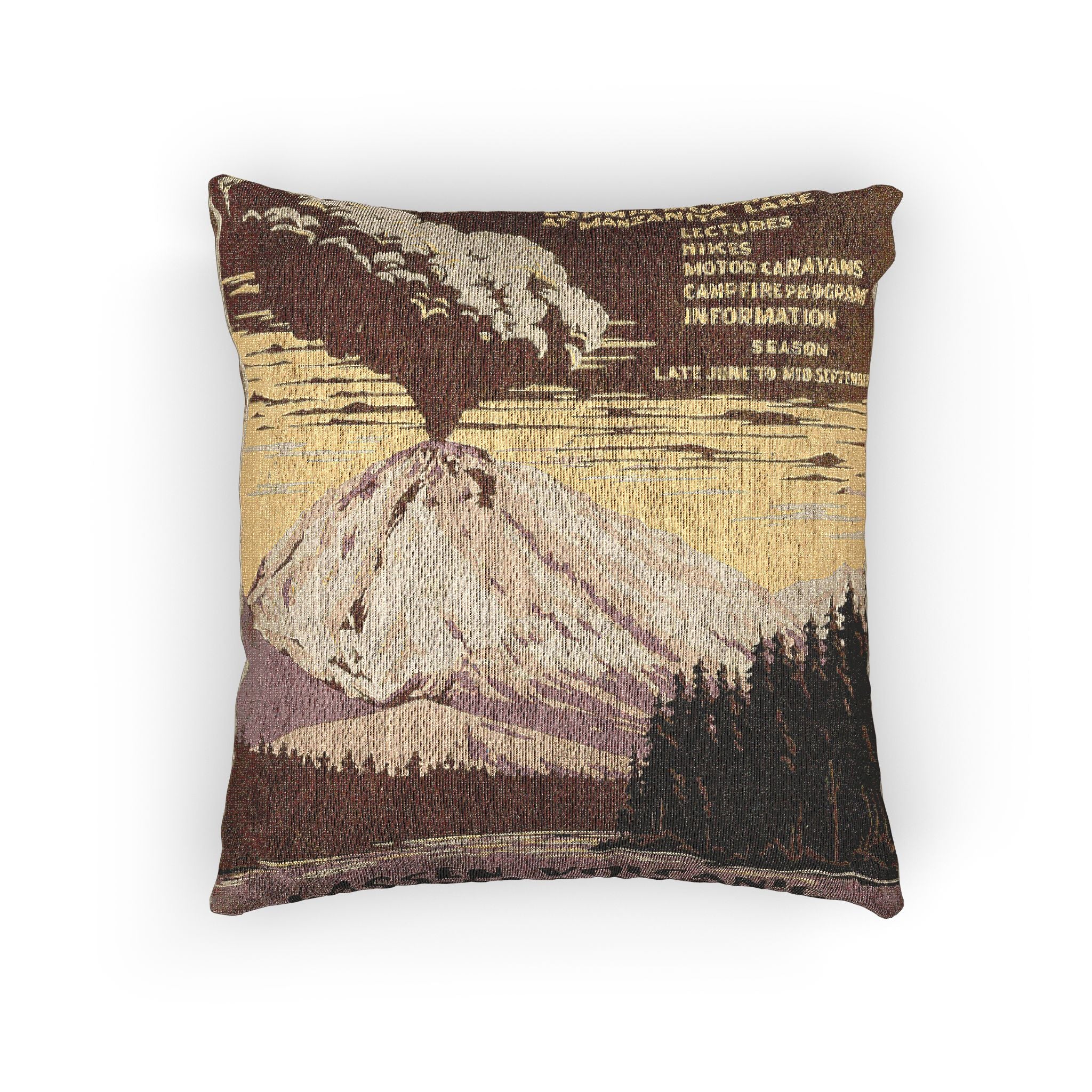 lassen-volcanic-national-park-ranger-naturalist-service-wpa-federal-ar | Woven Pillow - Image 3