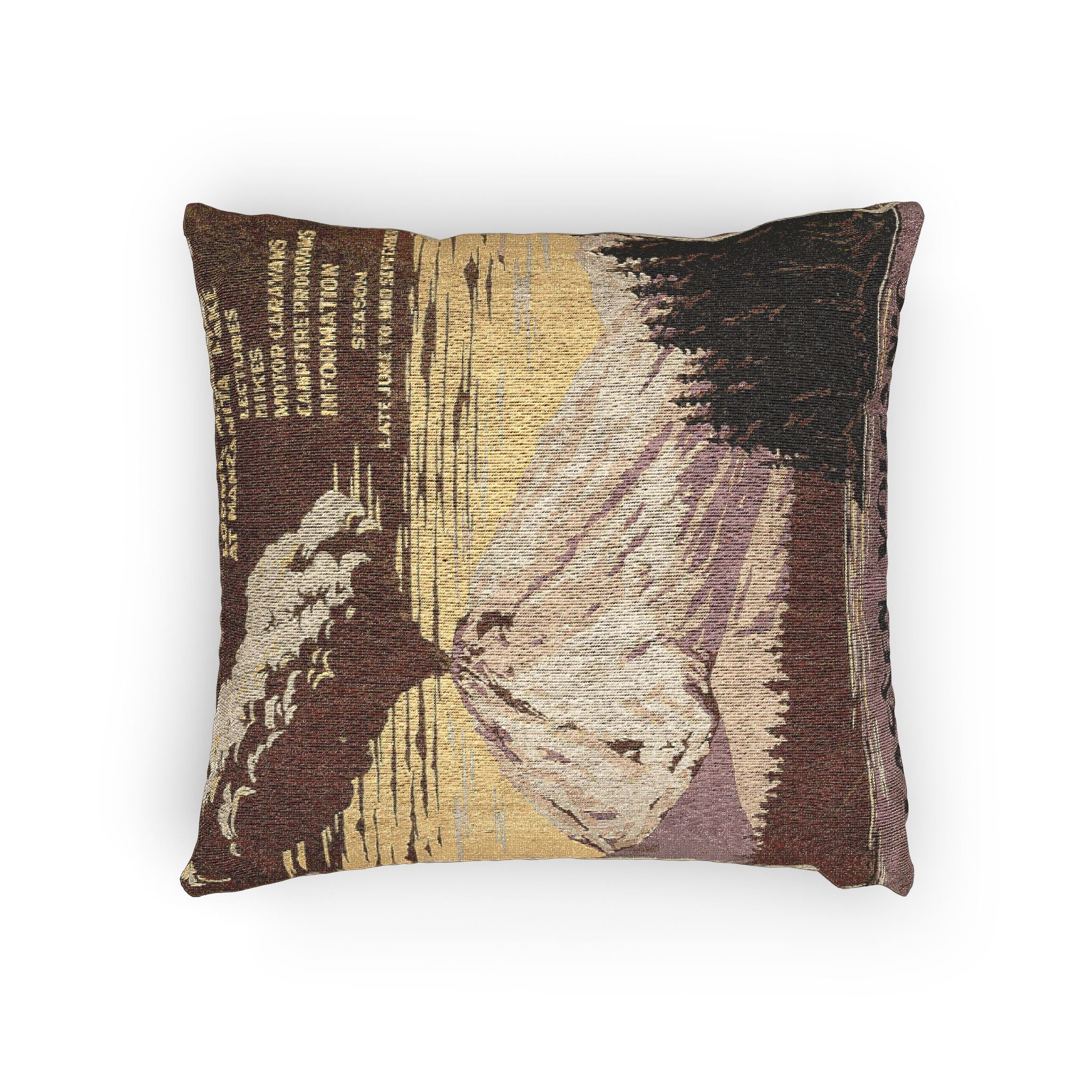 lassen-volcanic-national-park-ranger-naturalist-service-wpa-federal-ar | Woven Pillow - Image 4
