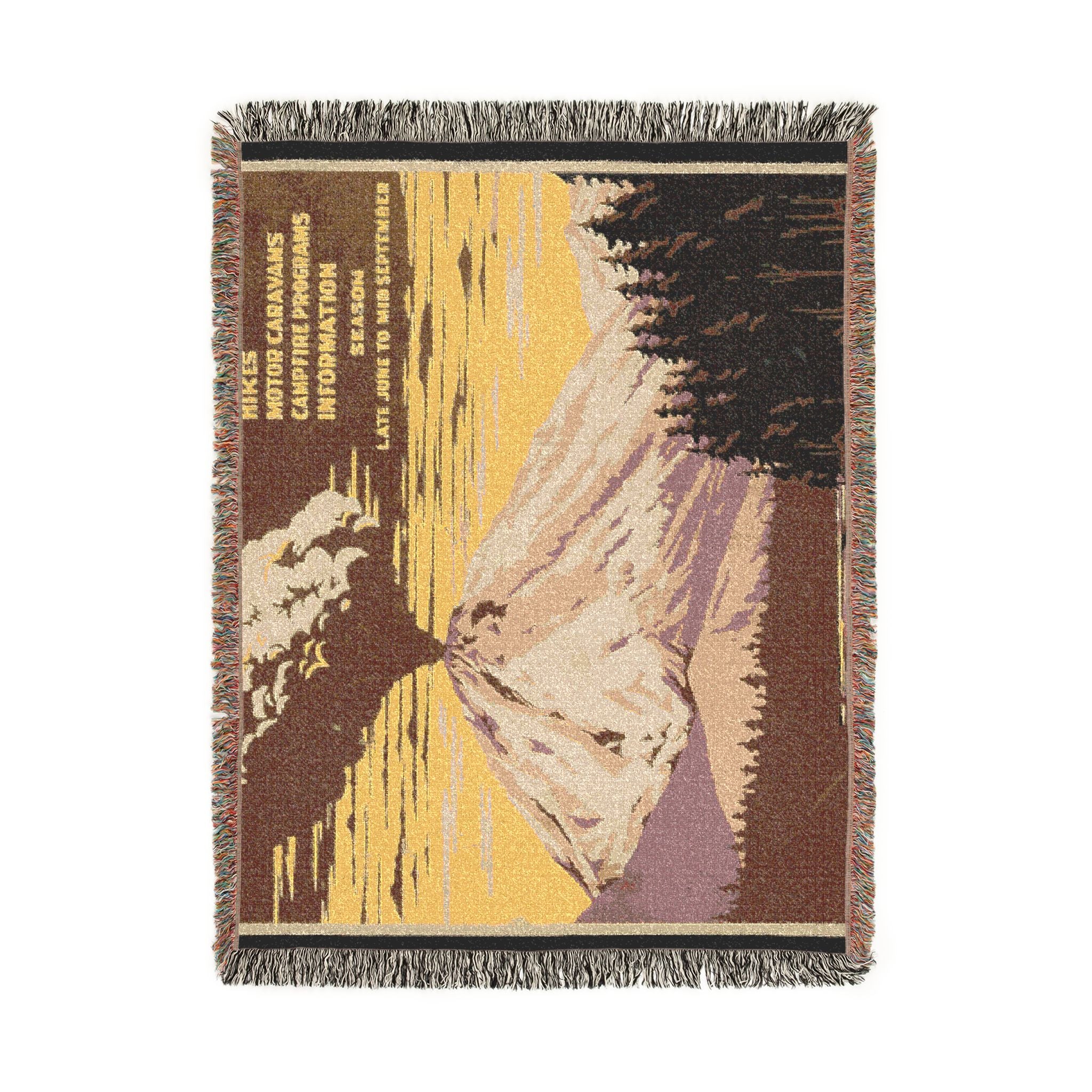 lassen-volcanic-national-park-ranger-naturalist-service-wpa-federal-ar | Woven Tapestry Blanket - Image 11