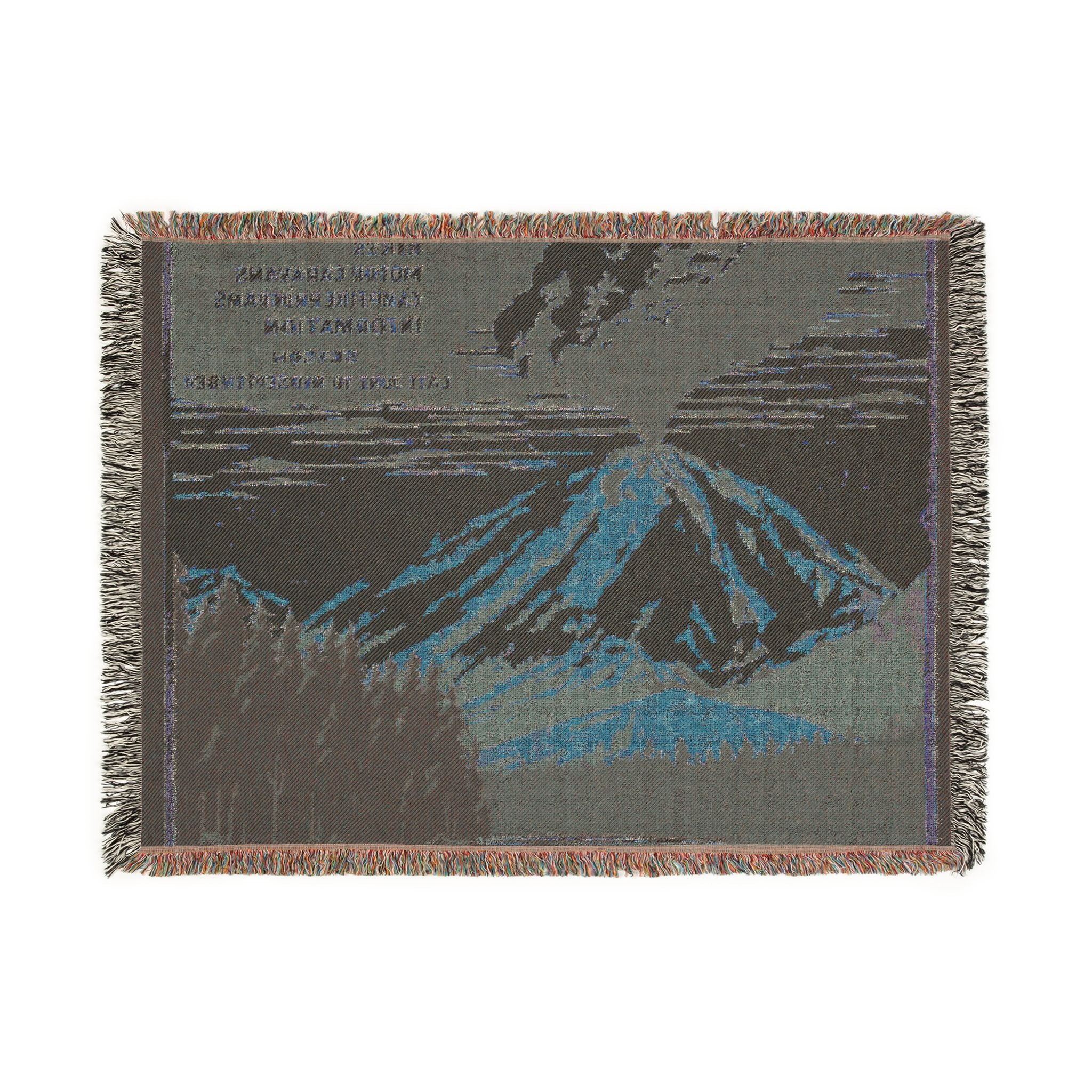 lassen-volcanic-national-park-ranger-naturalist-service-wpa-federal-ar | Woven Tapestry Blanket - Image 12