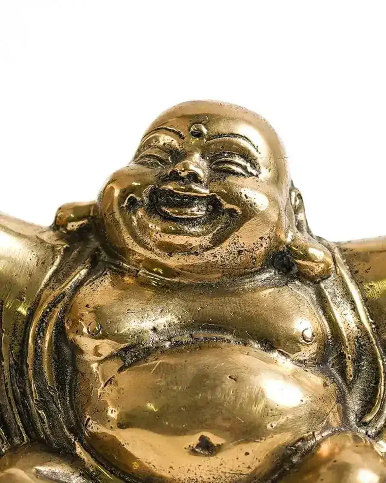 Laughing Buddha with Open Arms Statue - Image 4