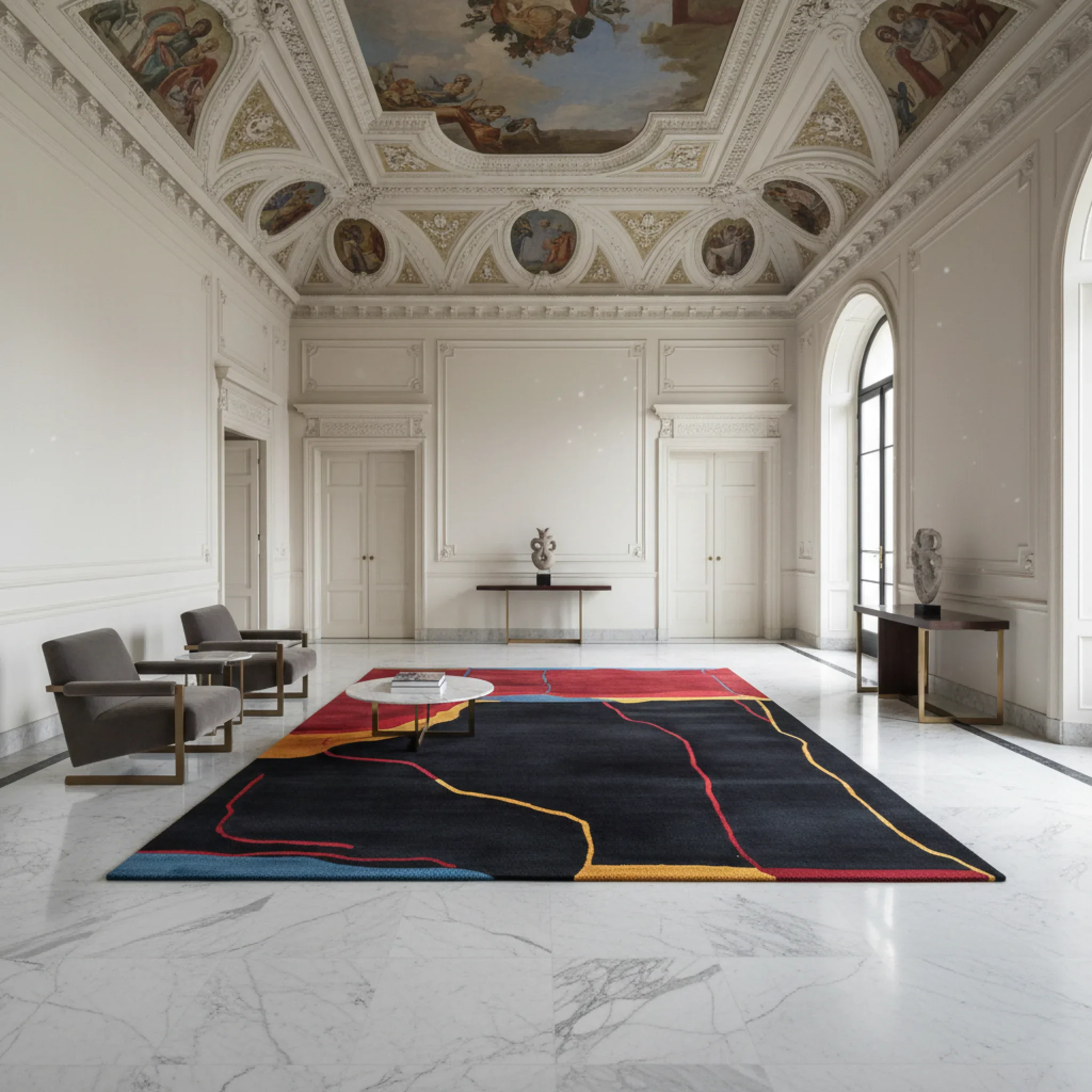Lava Vein Map Hand Tufted Rug - Image 2