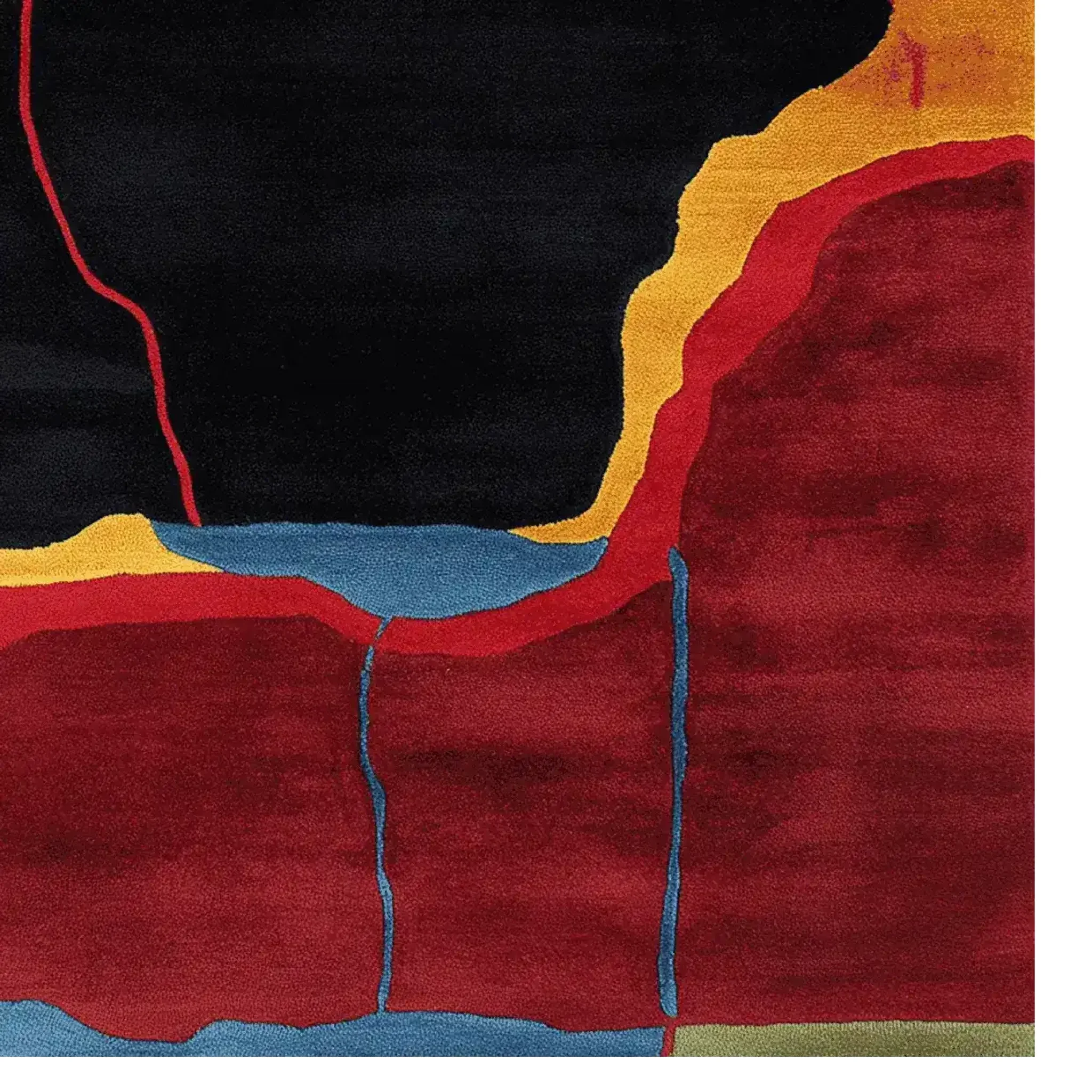 Lava Vein Map Hand Tufted Rug - Image 4
