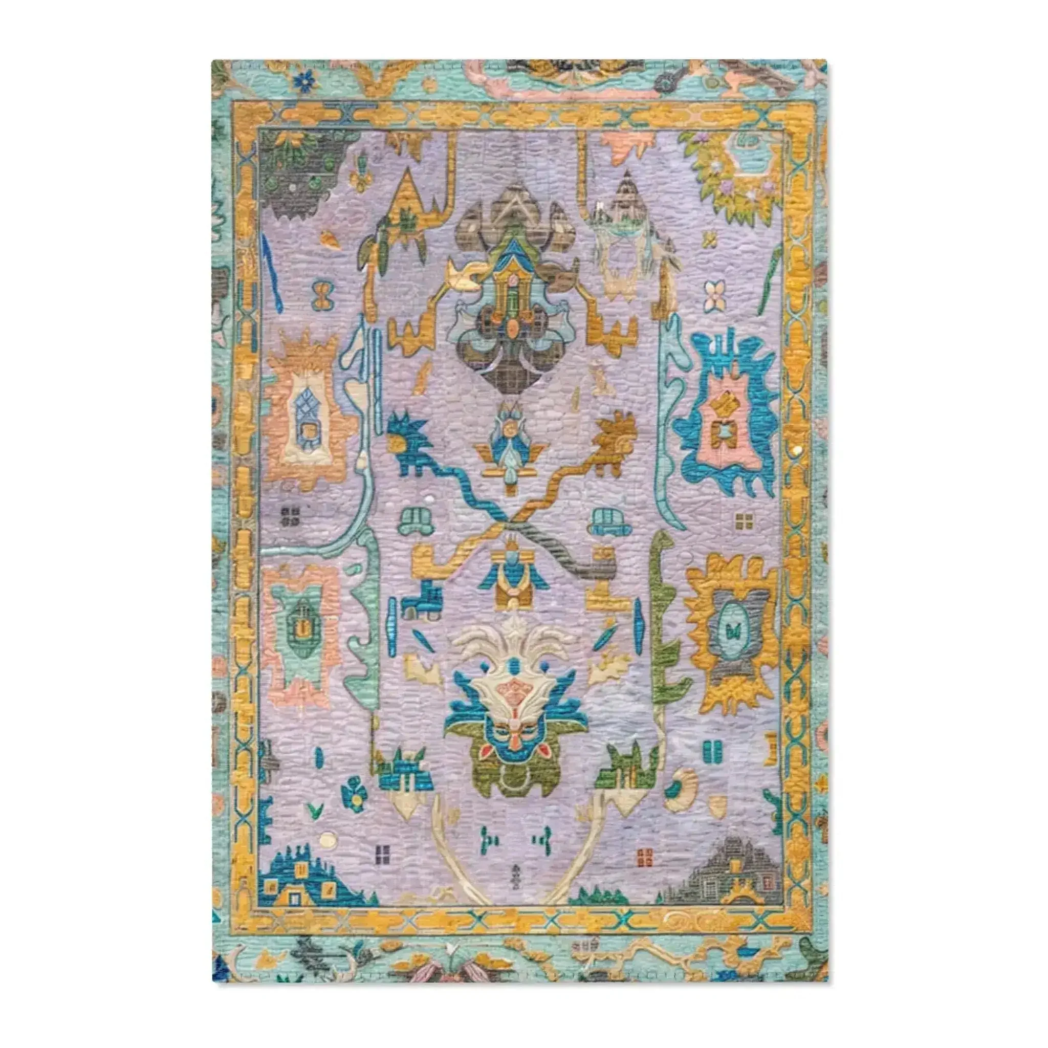 Lavender Oriental-Inspired Accent Rug - Image 2