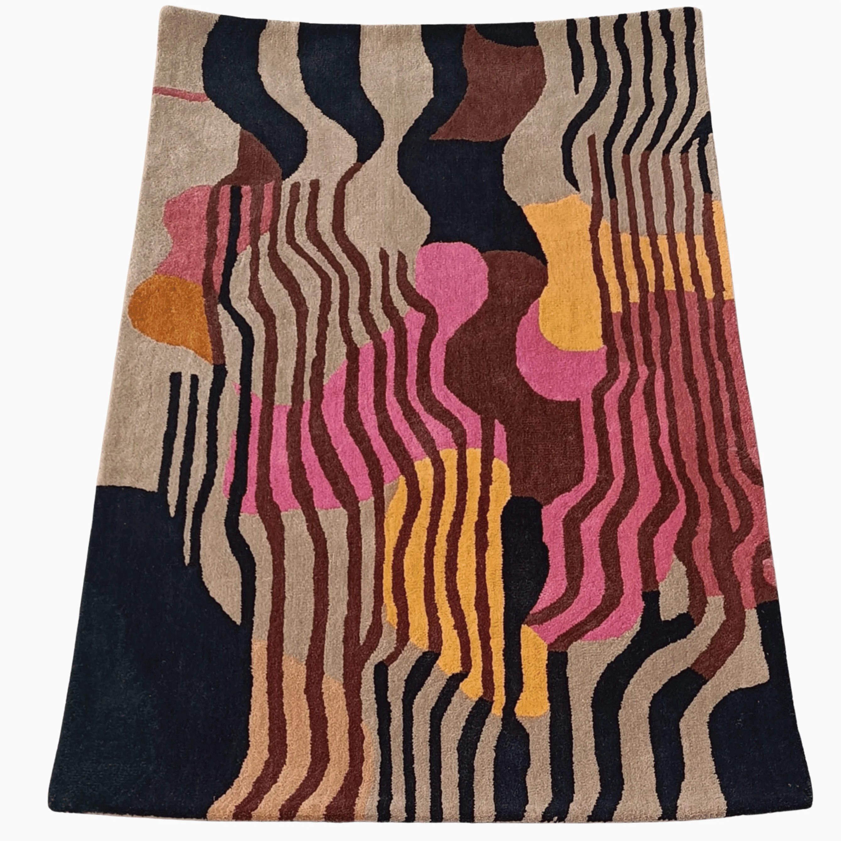 Layered Abstract Hand Tufted Rug  - Image 6
