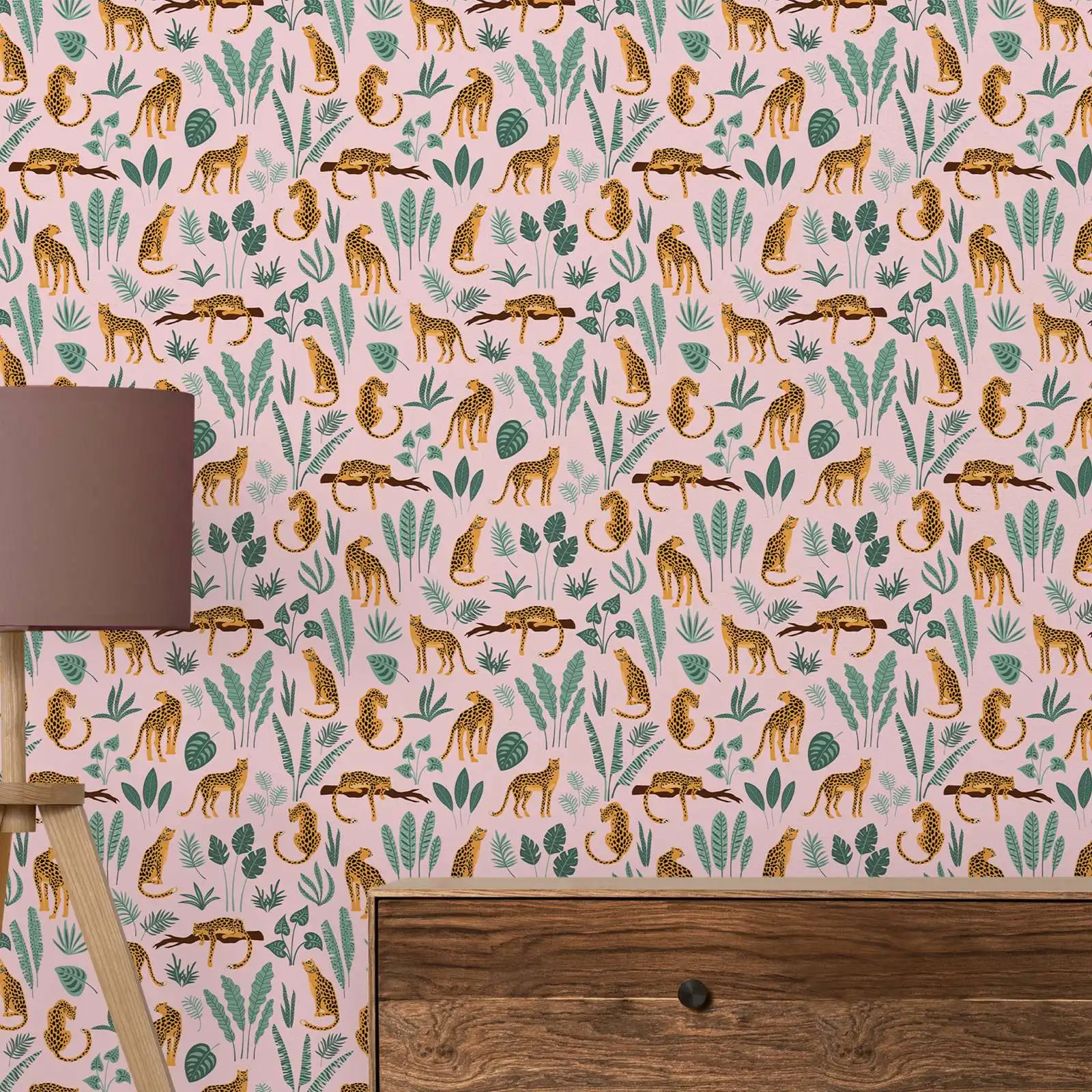 Leopard Tropical Wallpaper