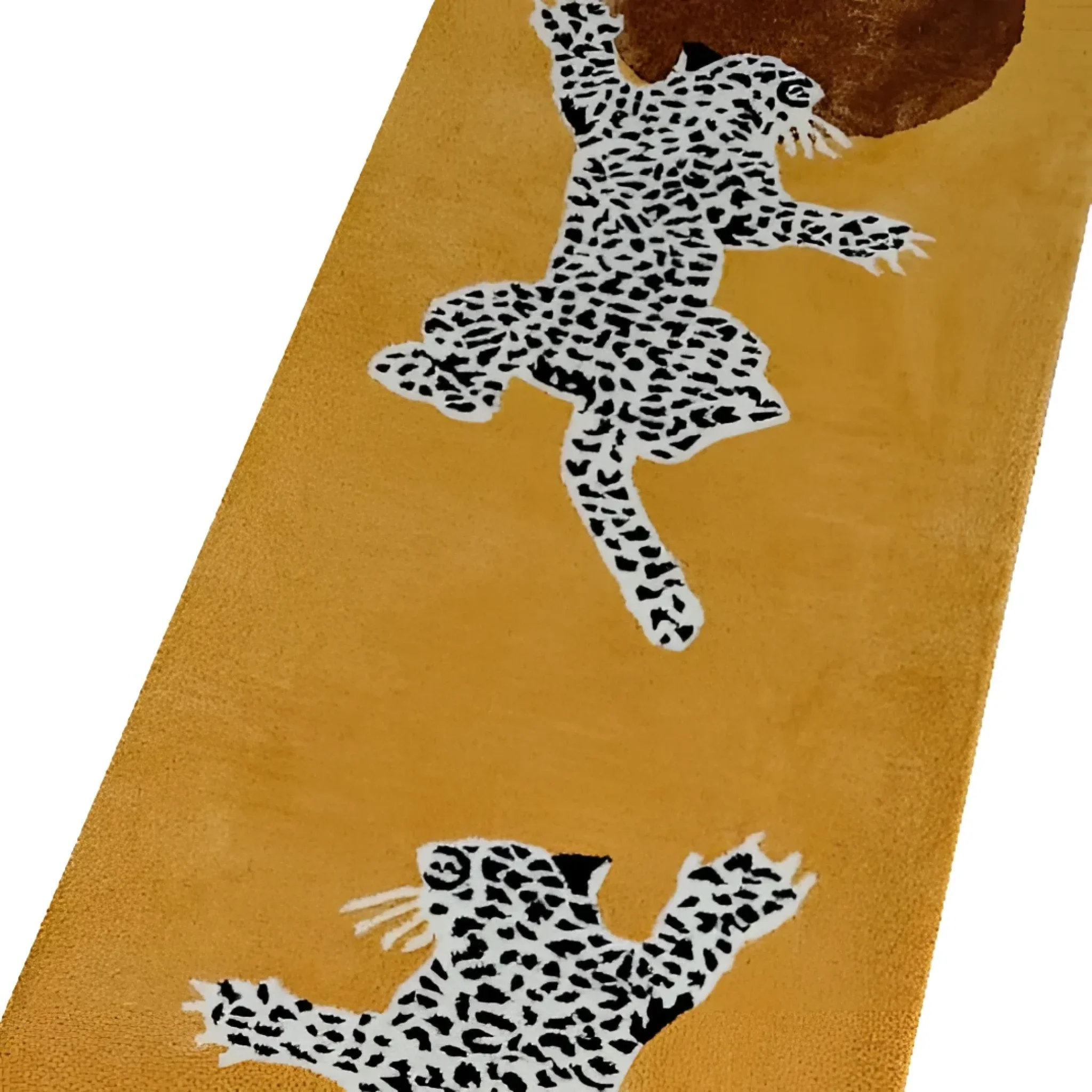 Leopards on Silk Road Tufted Wool Rug Runner - Image 10
