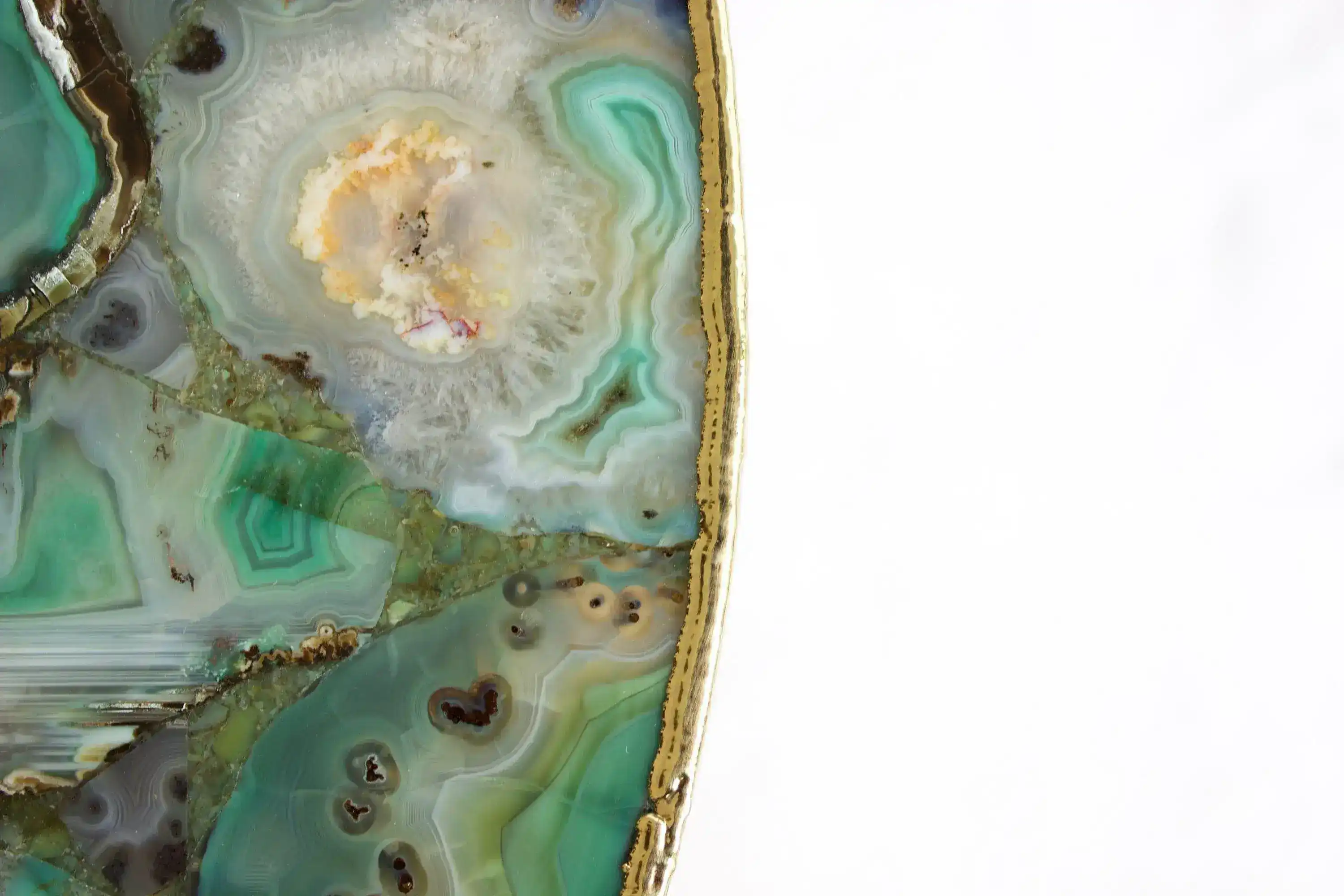 Light Green Agate Round Accent Table - Image 3