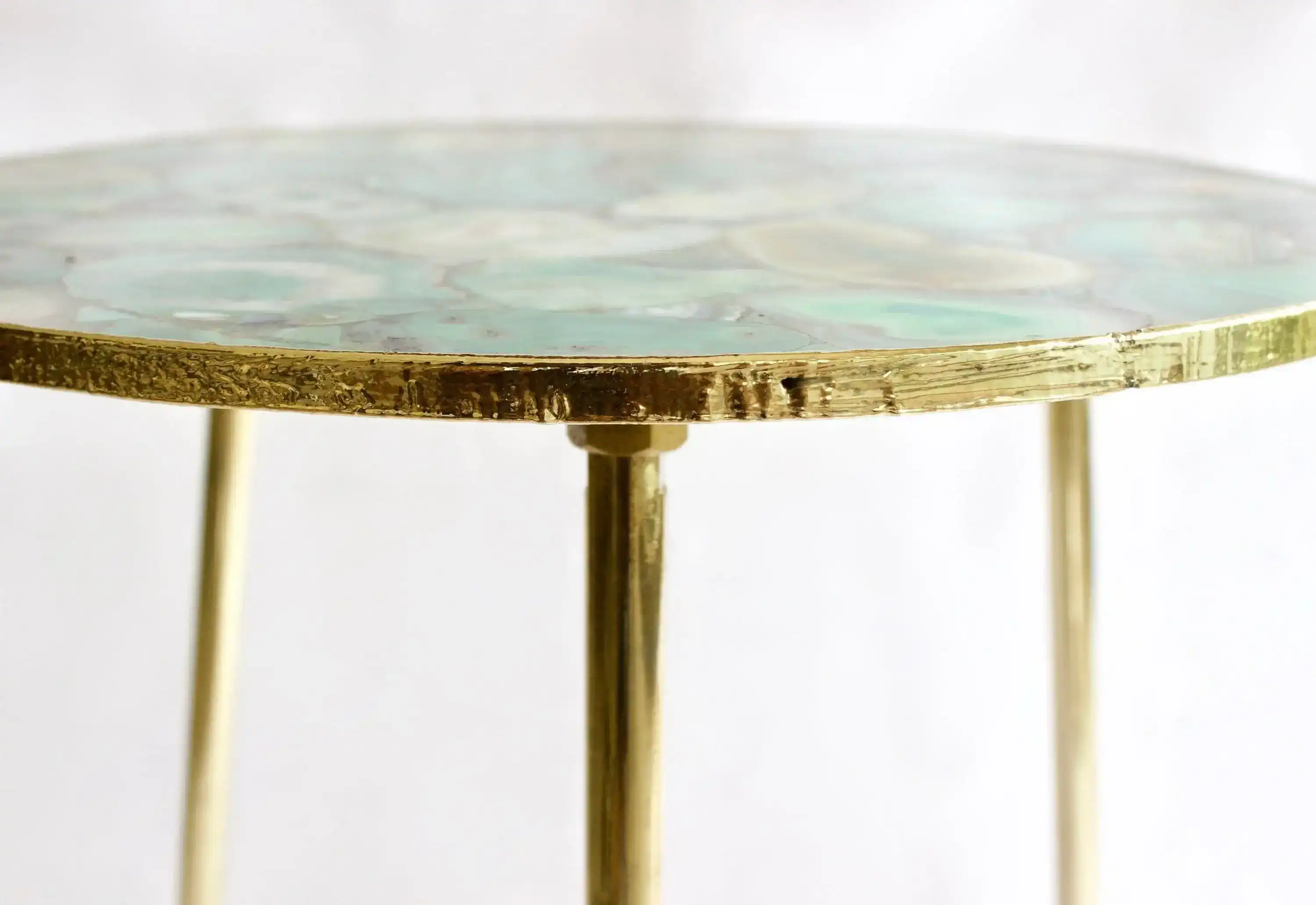Light Green Agate Round Accent Table - Image 5