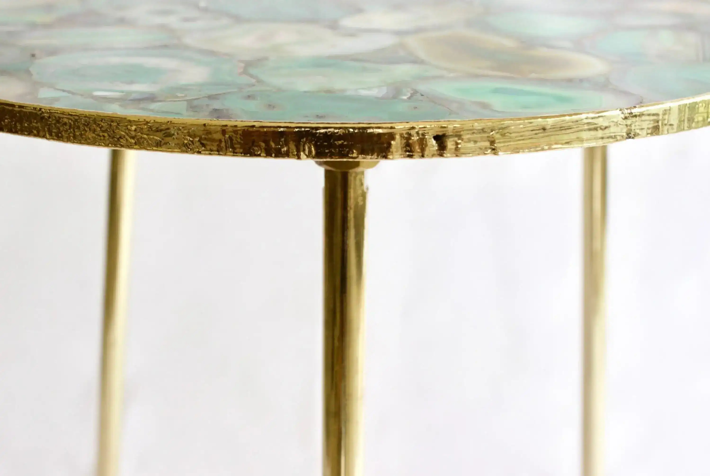 Light Green Agate Round Accent Table - Image 6