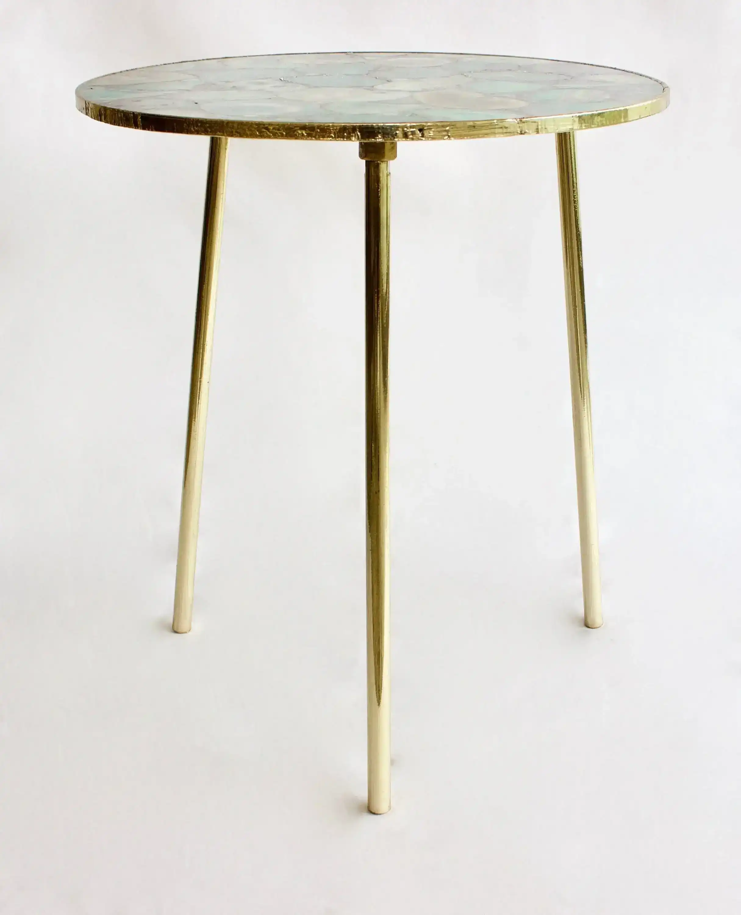 Light Green Agate Round Accent Table - Image 7