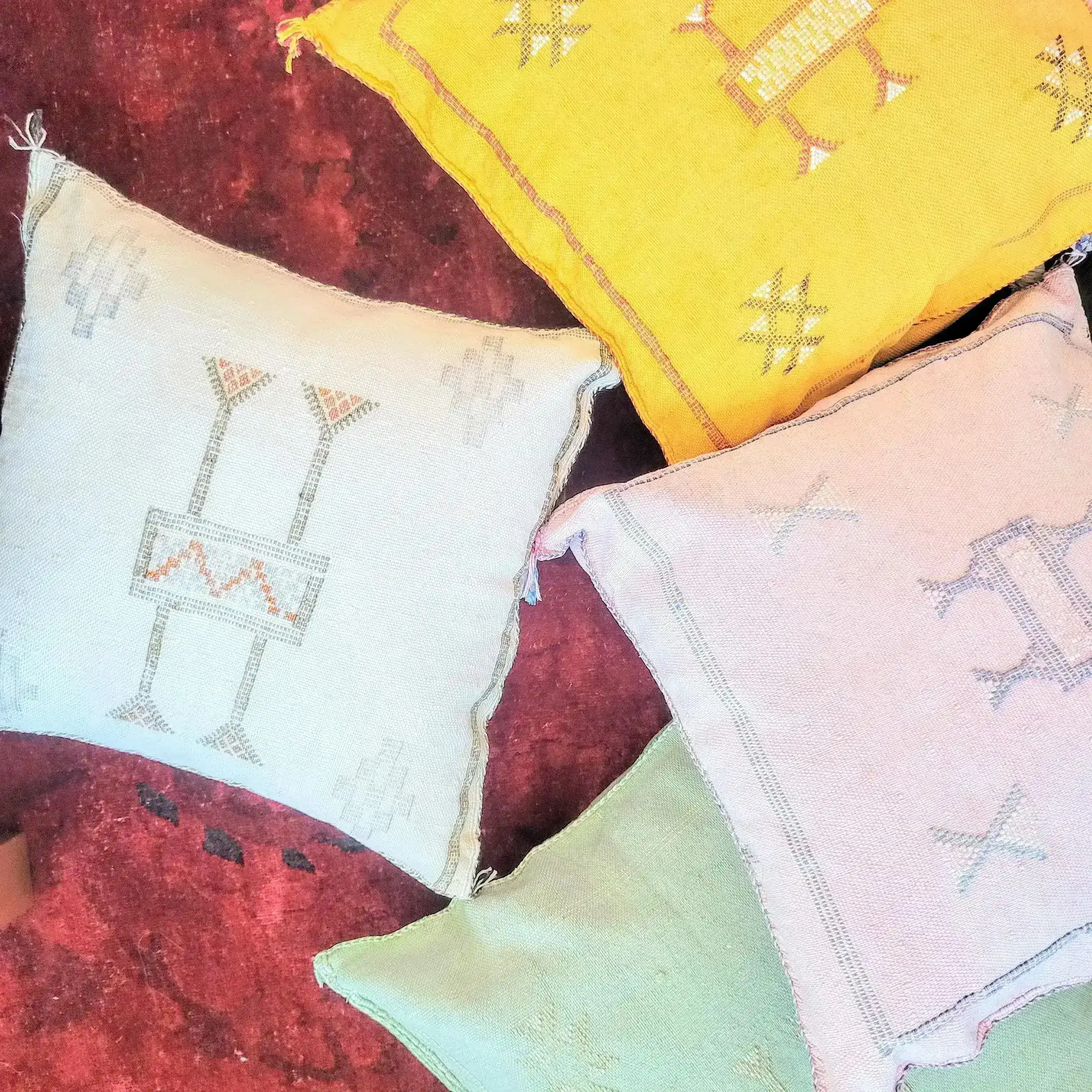 Handwoven Cactus Silk Pillow Cover - Image 13