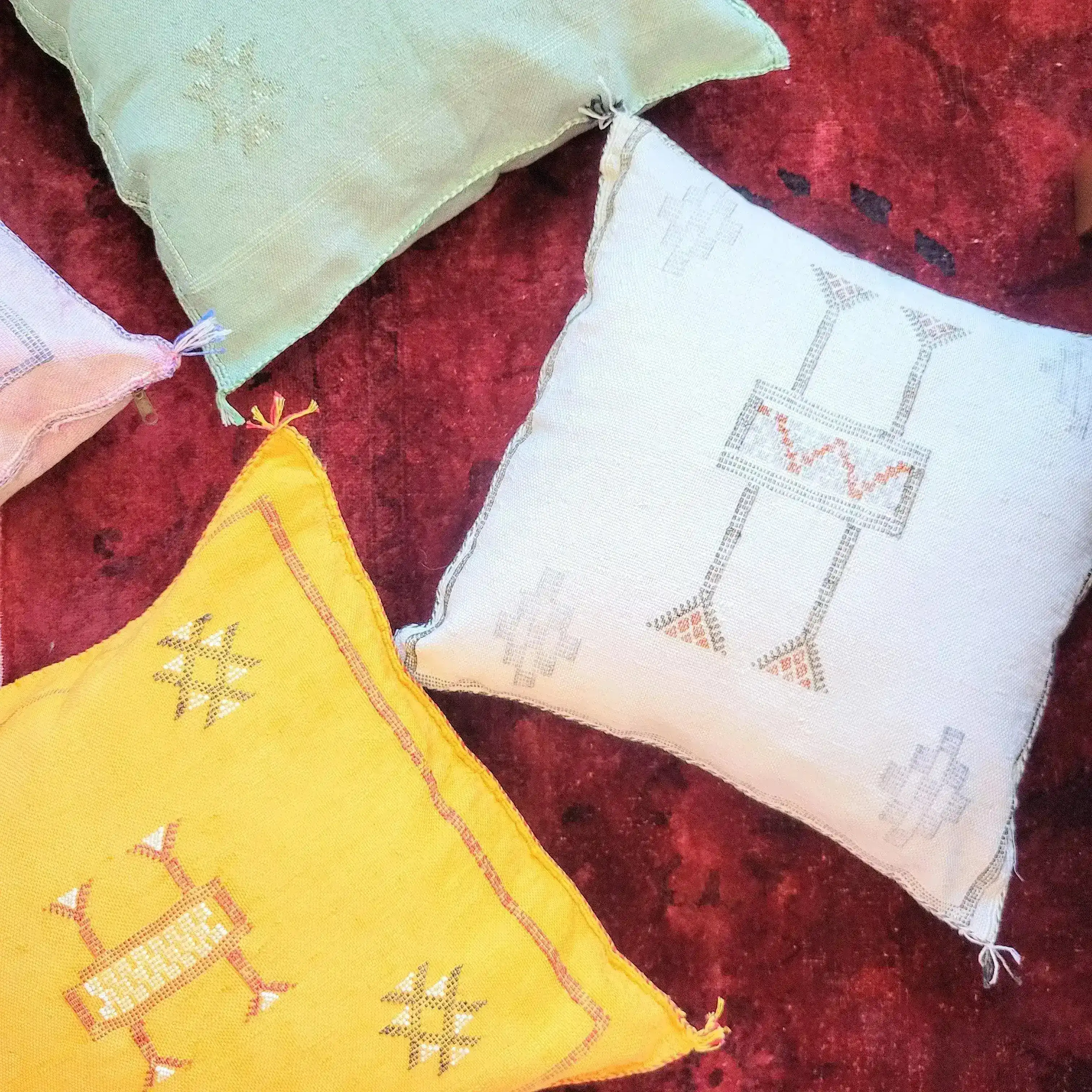 Handwoven Cactus Silk Pillow Cover - Image 14