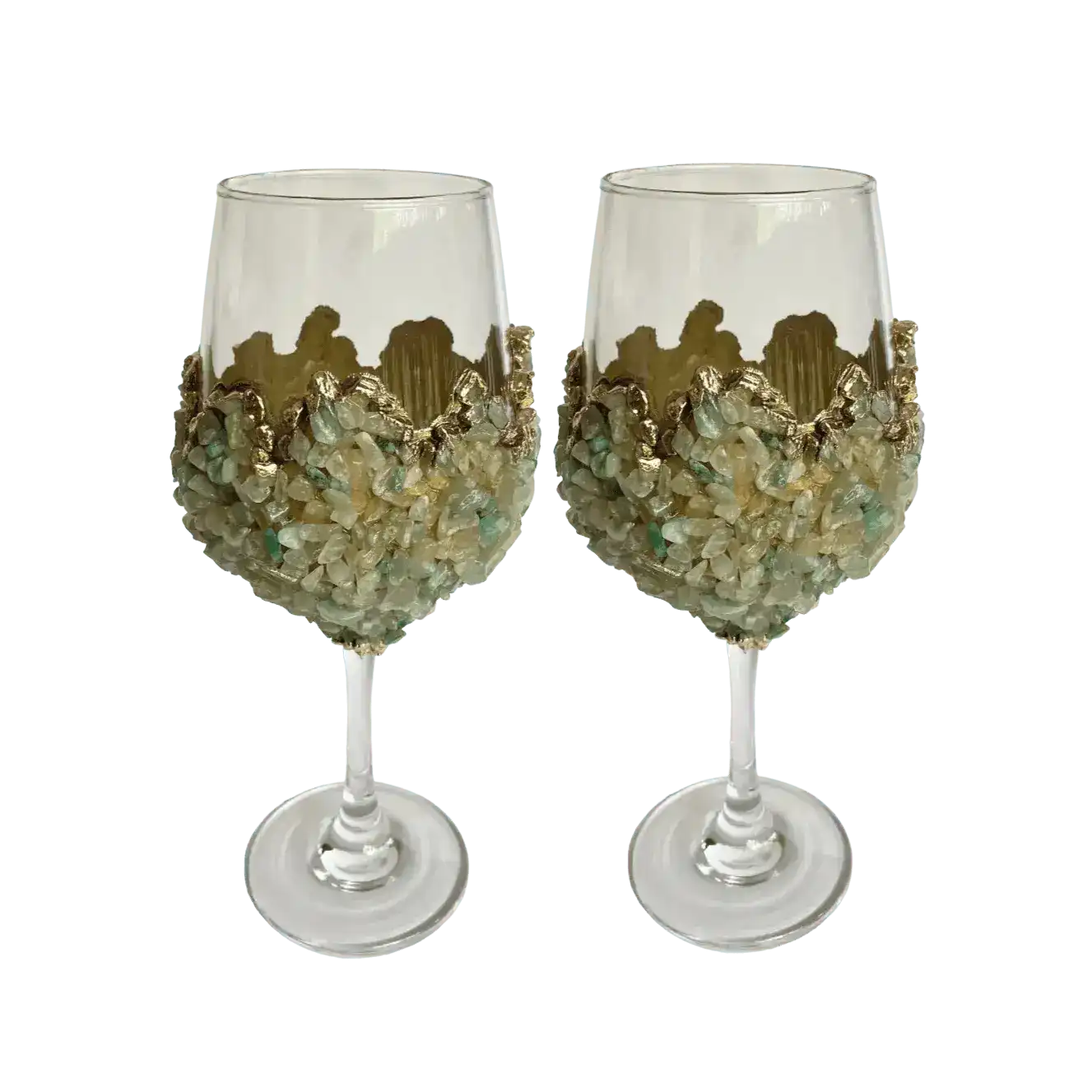Light Green Quartz Wine Glass - Set of 2