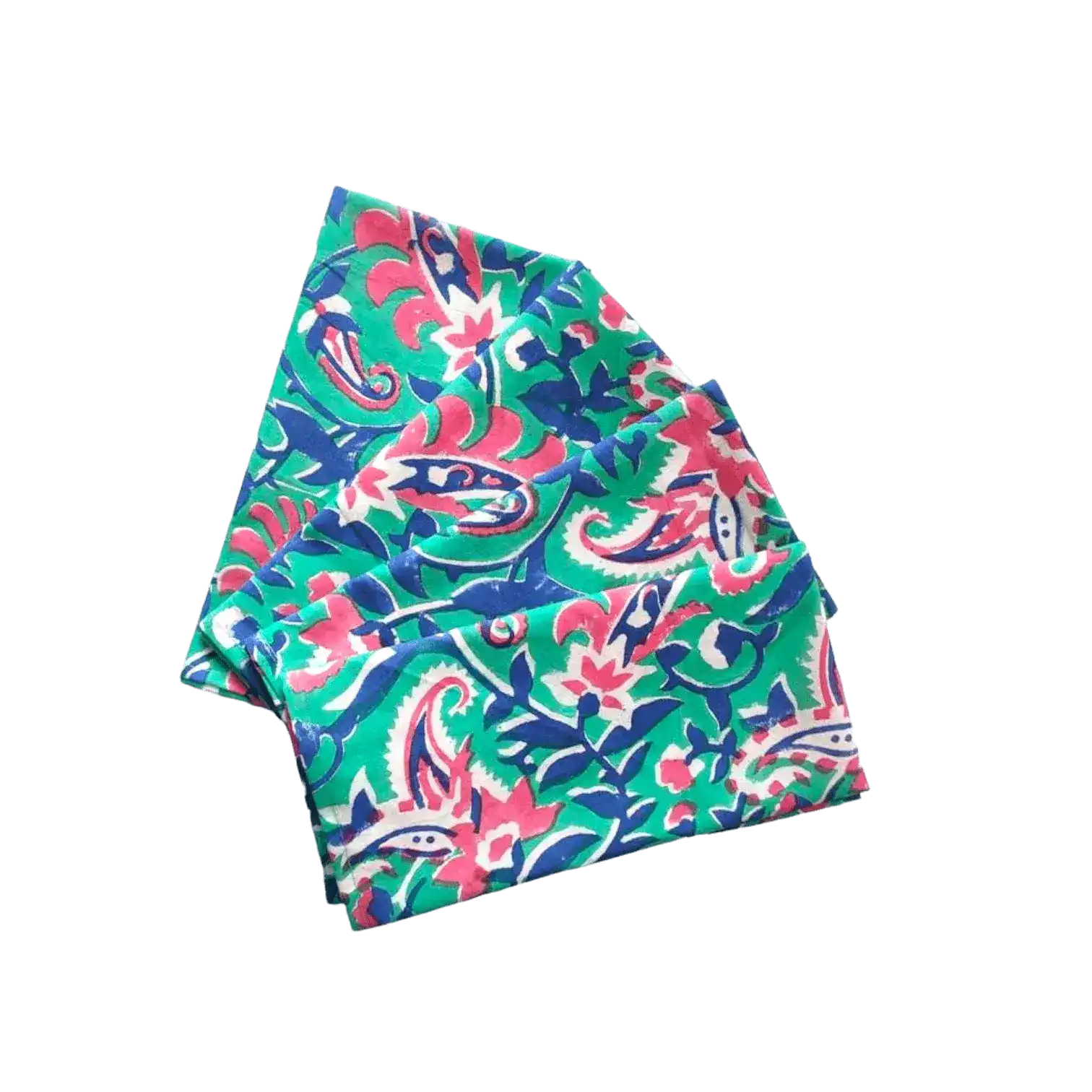 Lily Hand Block Print Cotton Napkins - Image 5