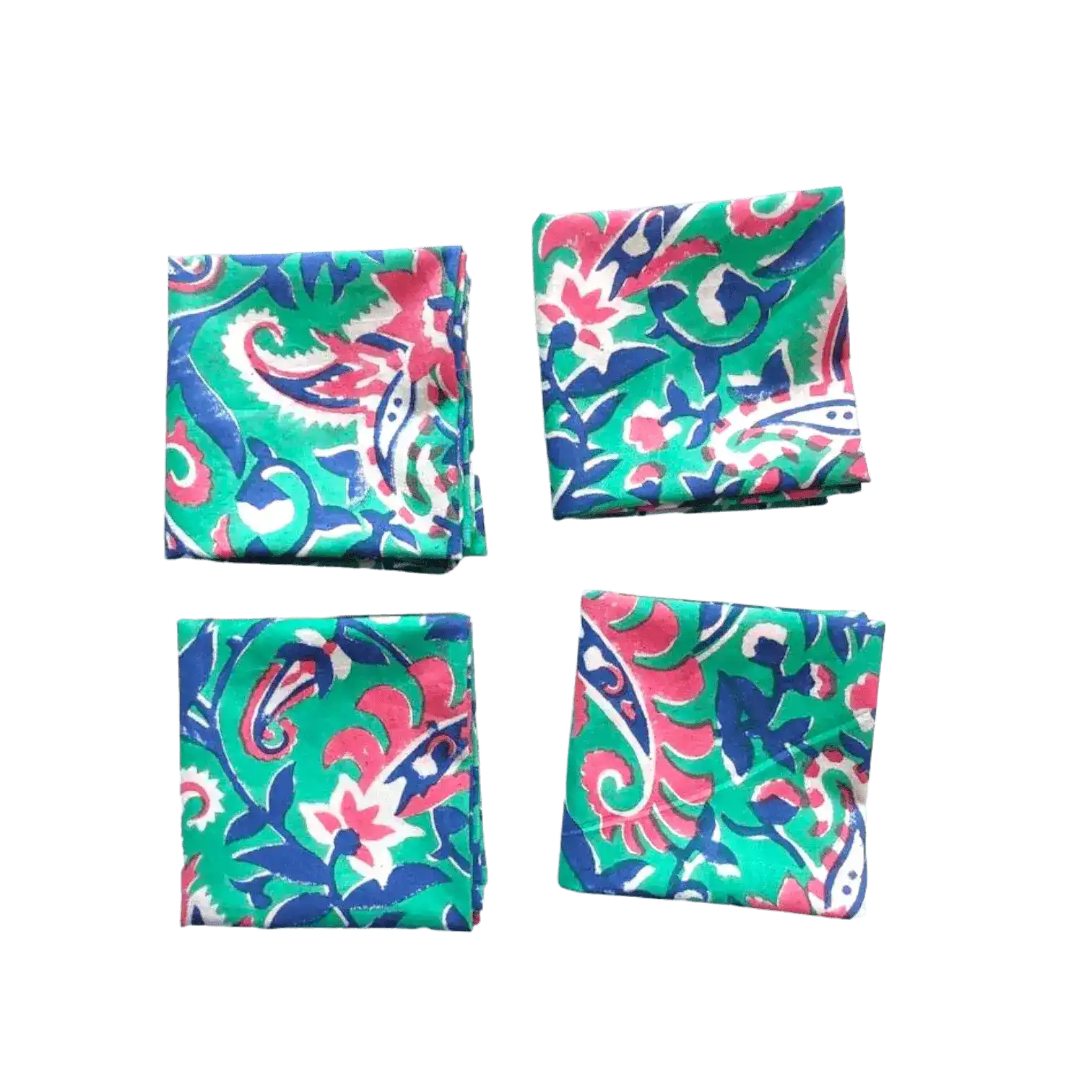 Lily Hand Block Print Cotton Napkins - Image 6