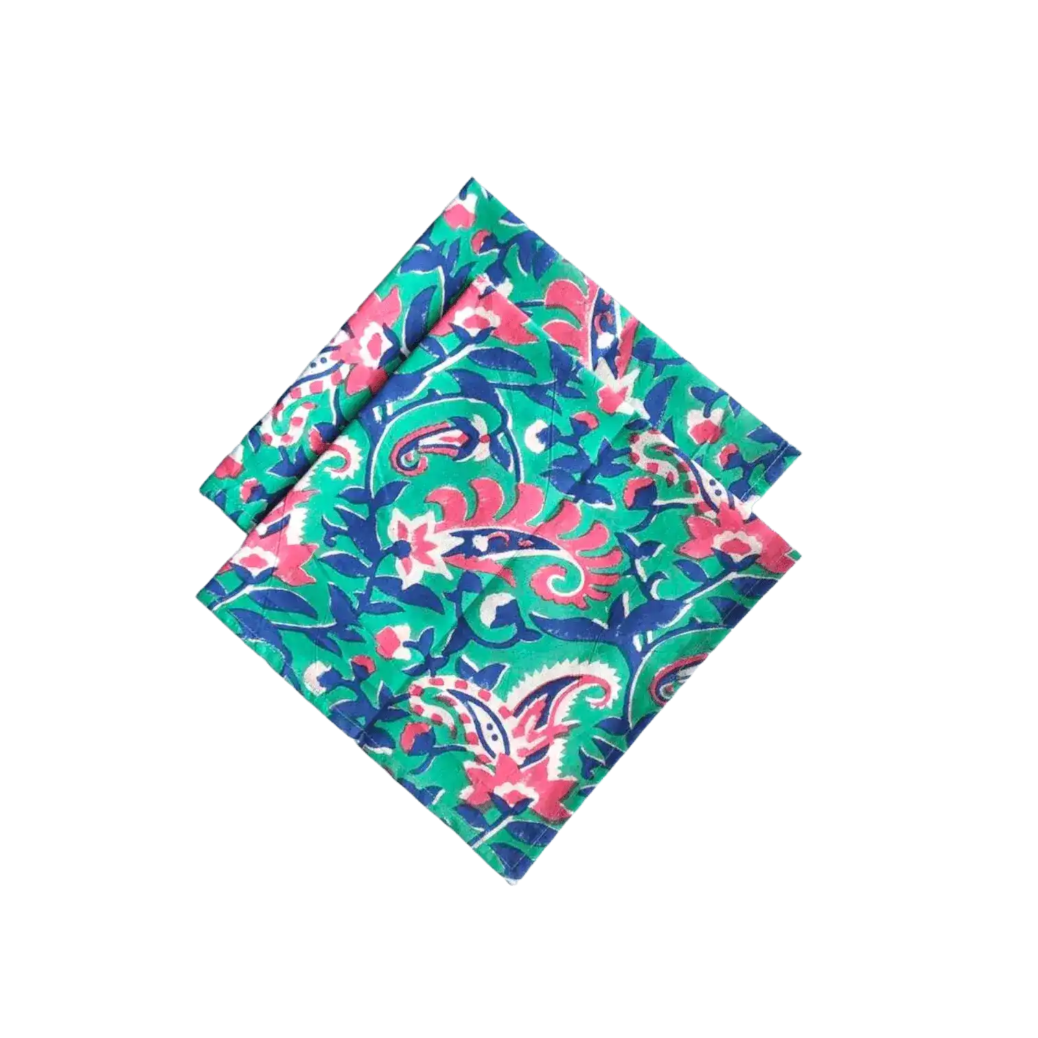Lily Hand Block Print Cotton Napkins - Image 8