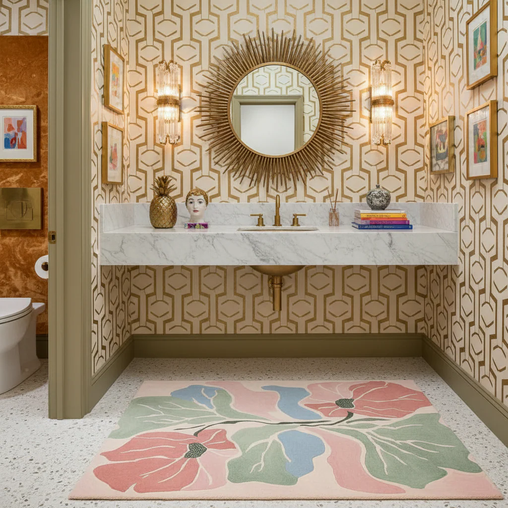Liquid Petal Language Hand Tufted Rug - Image 2