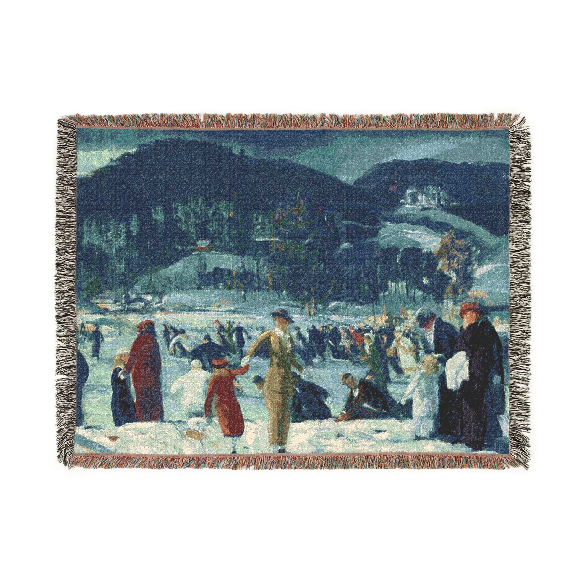 love-of-winter-george-bellows | Woven Tapestry Blanket - Image 10