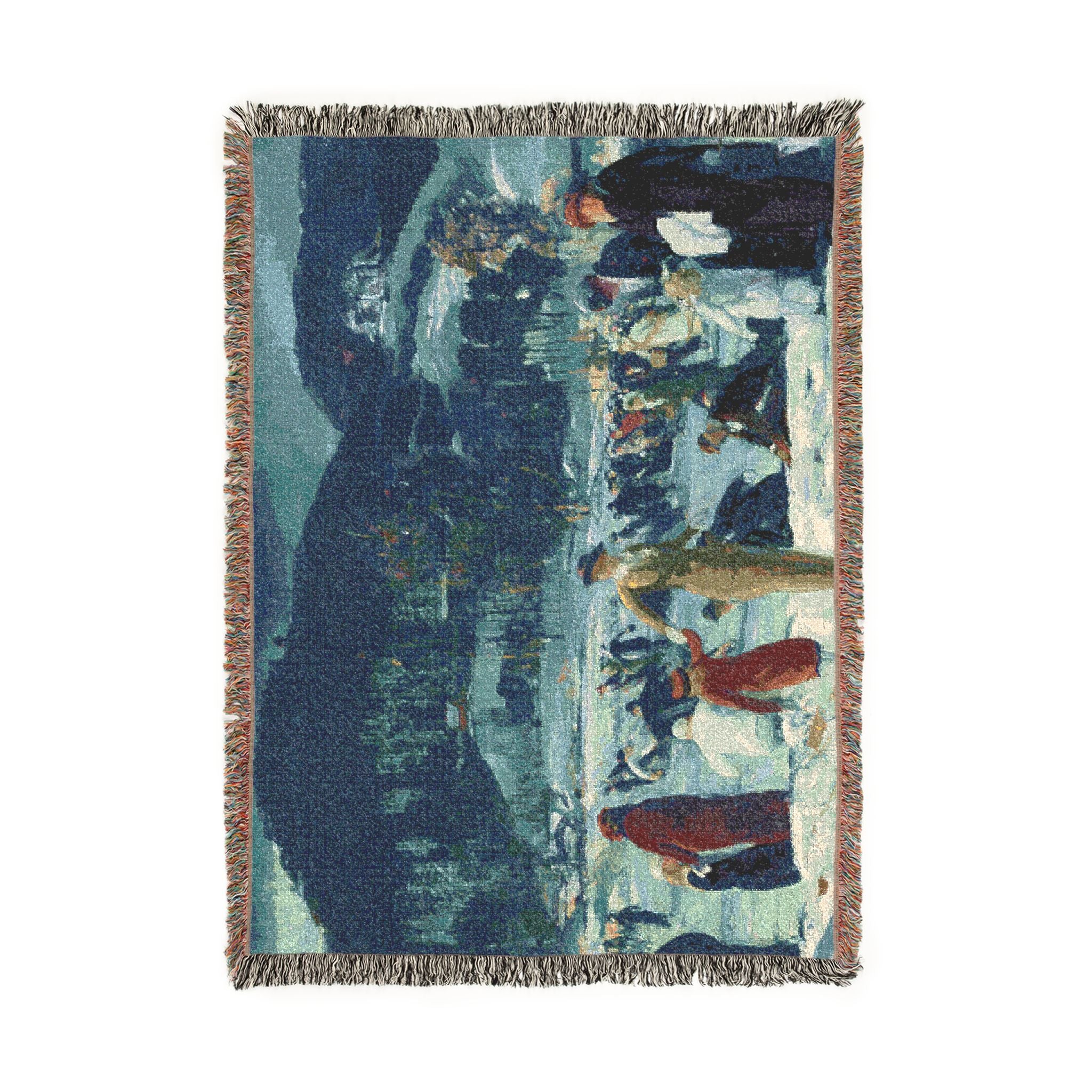 love-of-winter-george-bellows | Woven Tapestry Blanket - Image 6