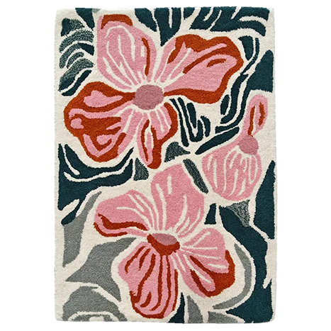 Lush Blush Bloom Hand Tufted Rug - Image 6