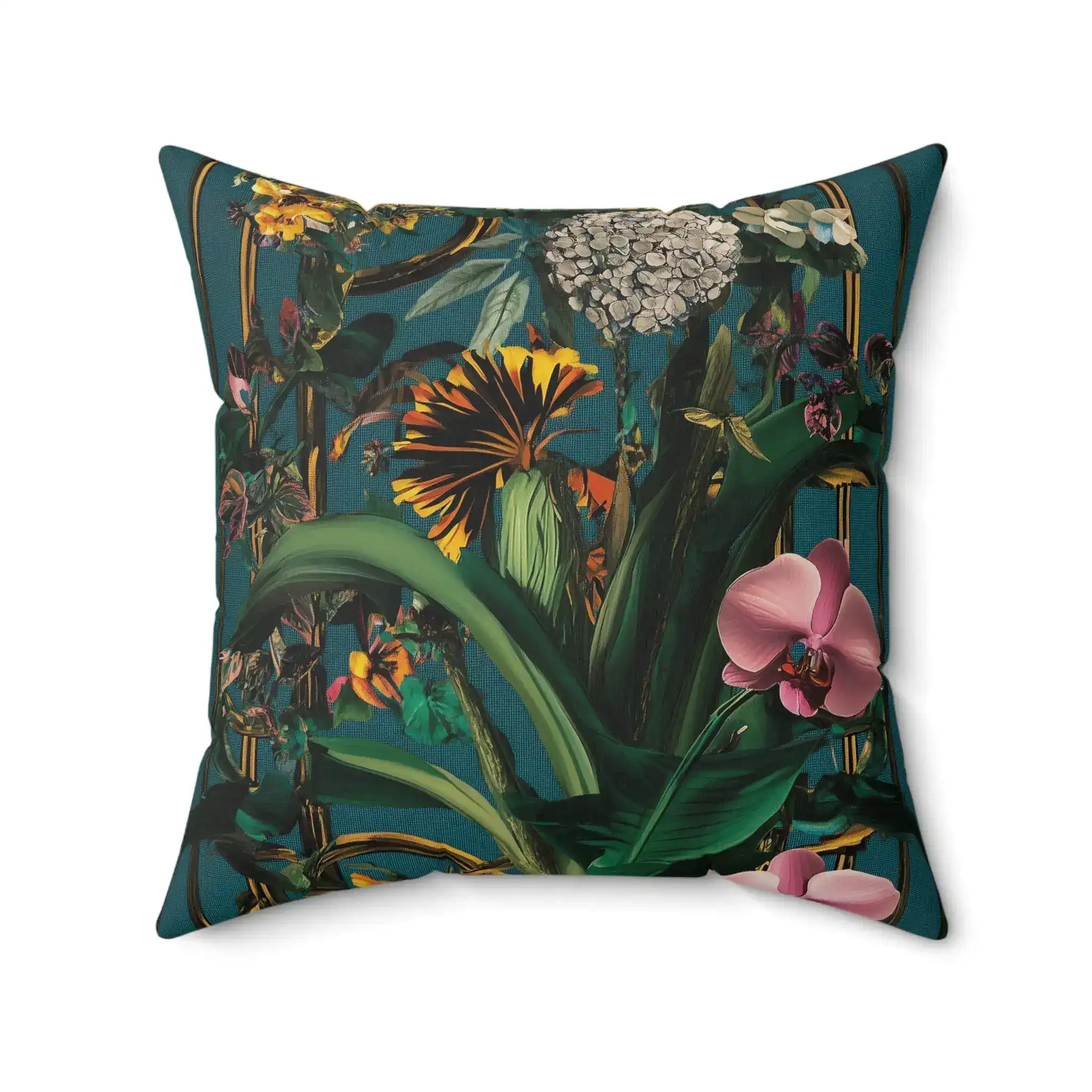 Lush Floral Garden Throw Pillow - Image 5