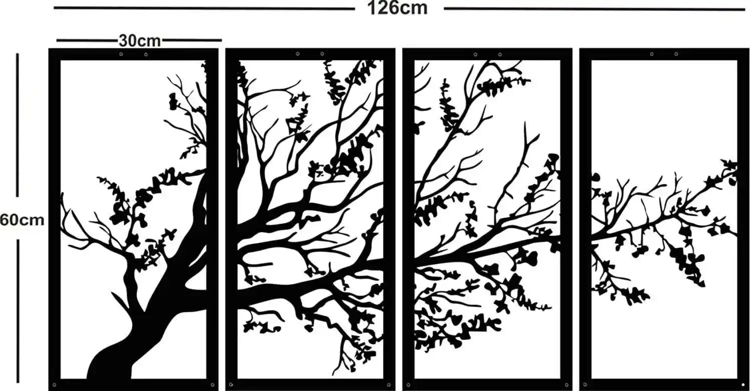 Lush Tree Metal Wall Hanging Decor - Image 8