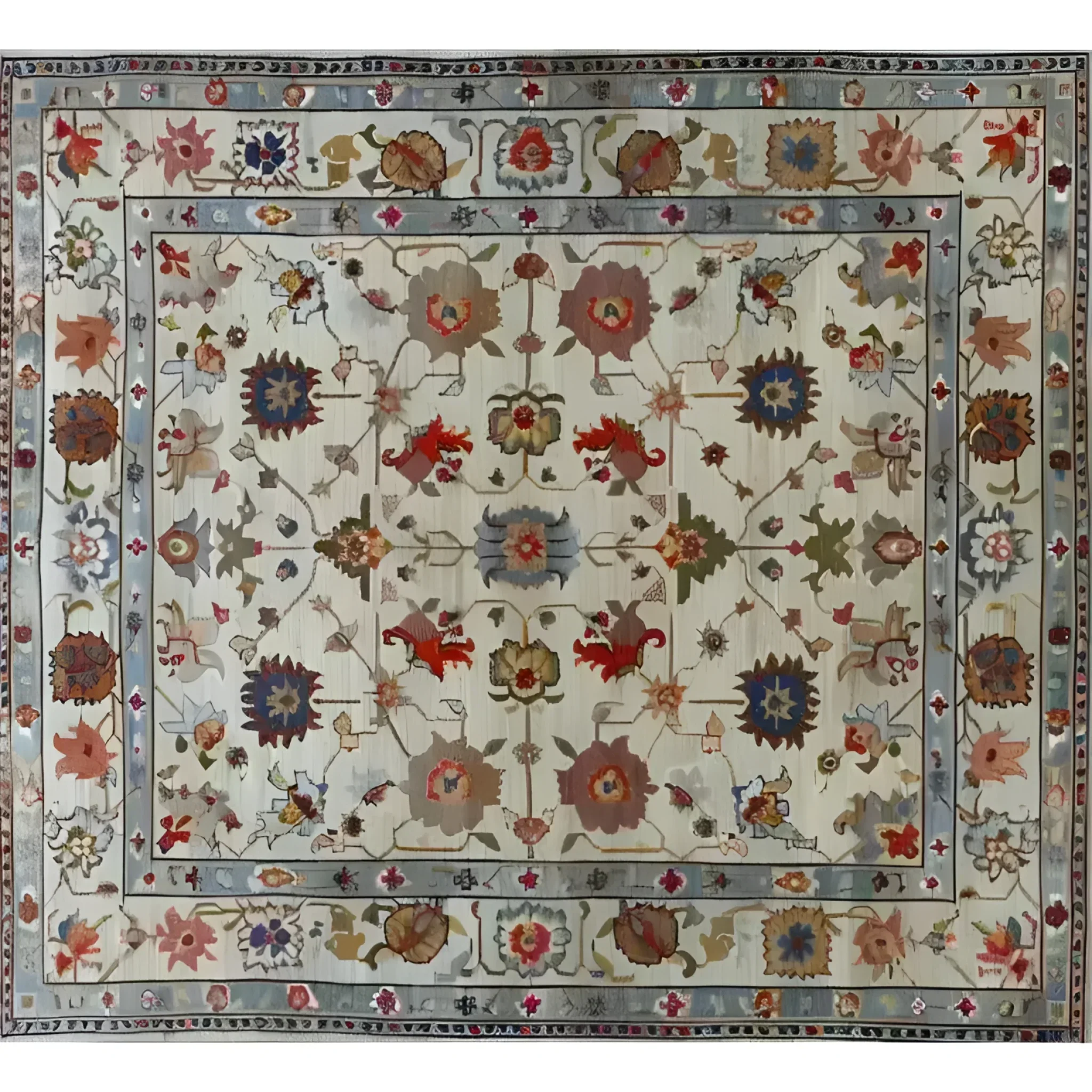 Luxurious Petal Weave Hand Knotted Area Rug - Image 2
