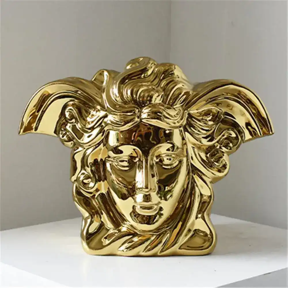 Luxurious Shiny Angel Face Decorative Vase - Image 5