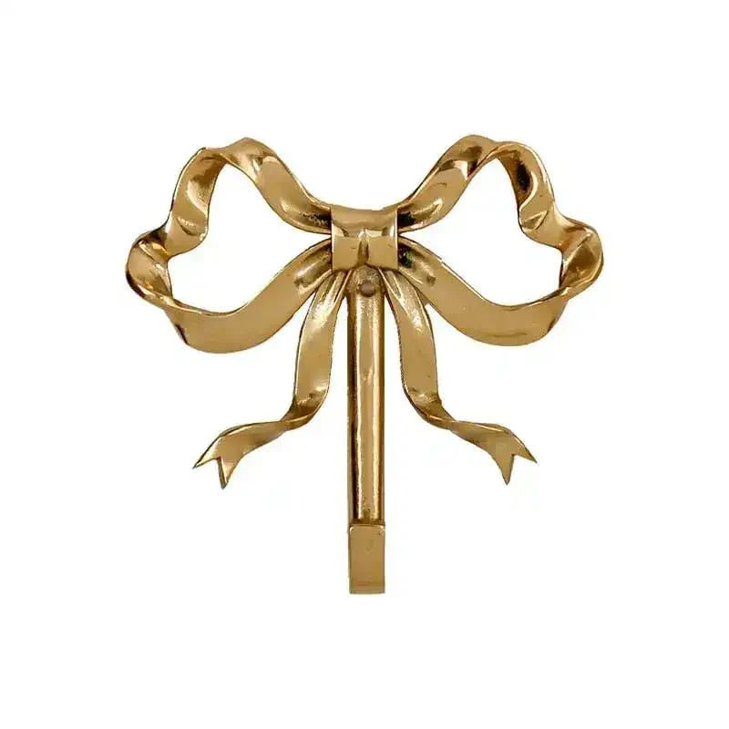 French Retro Bow Shape Brass Wall Hook - Image 6