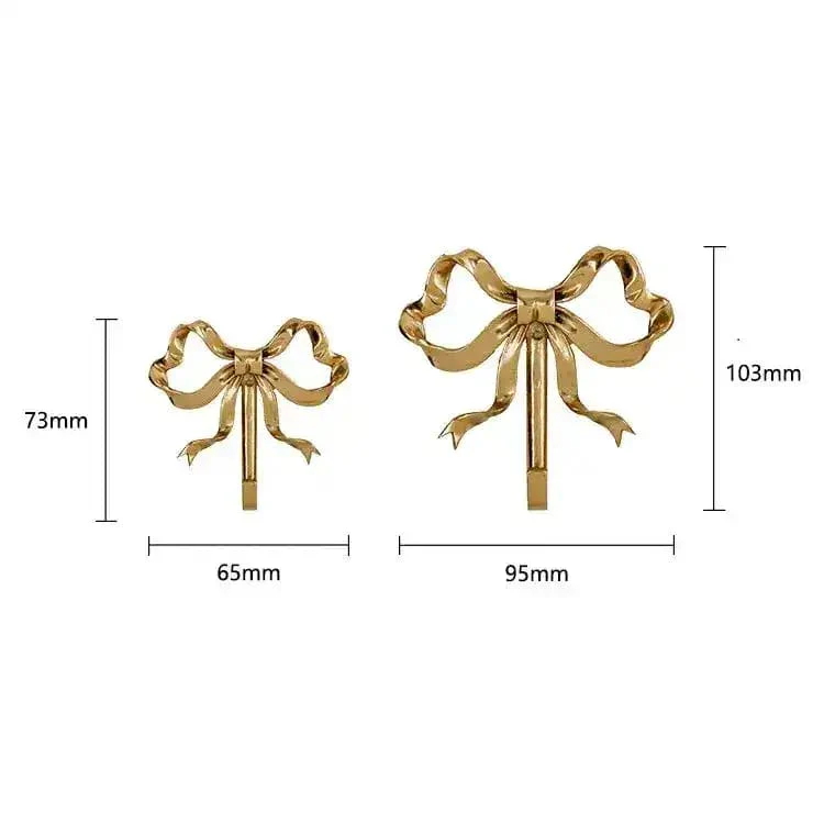 French Retro Bow Shape Brass Wall Hook - Image 7