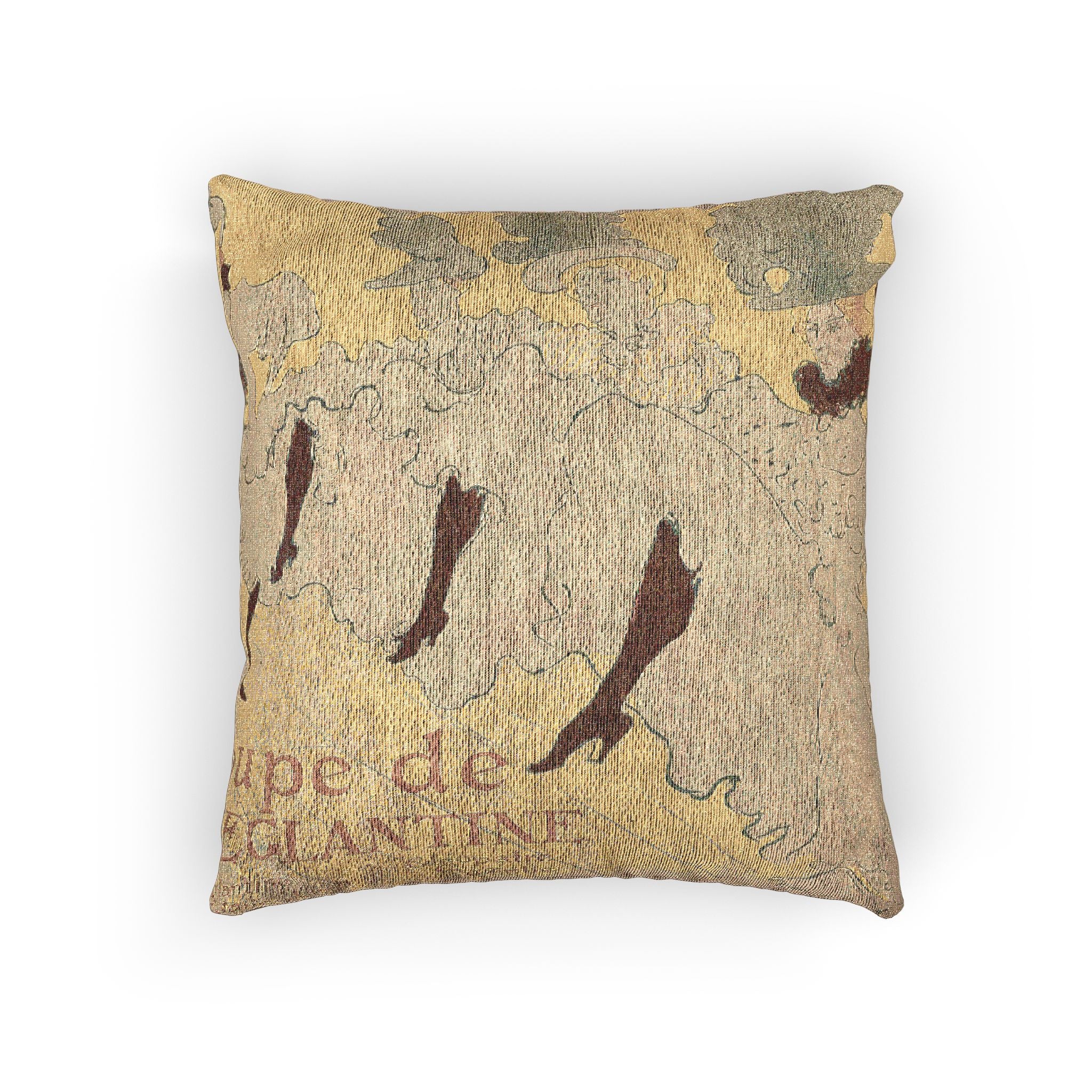 mademoiselle-eglantine-s-troupe-toulouse-lautrec | Woven Pillow - Image 3