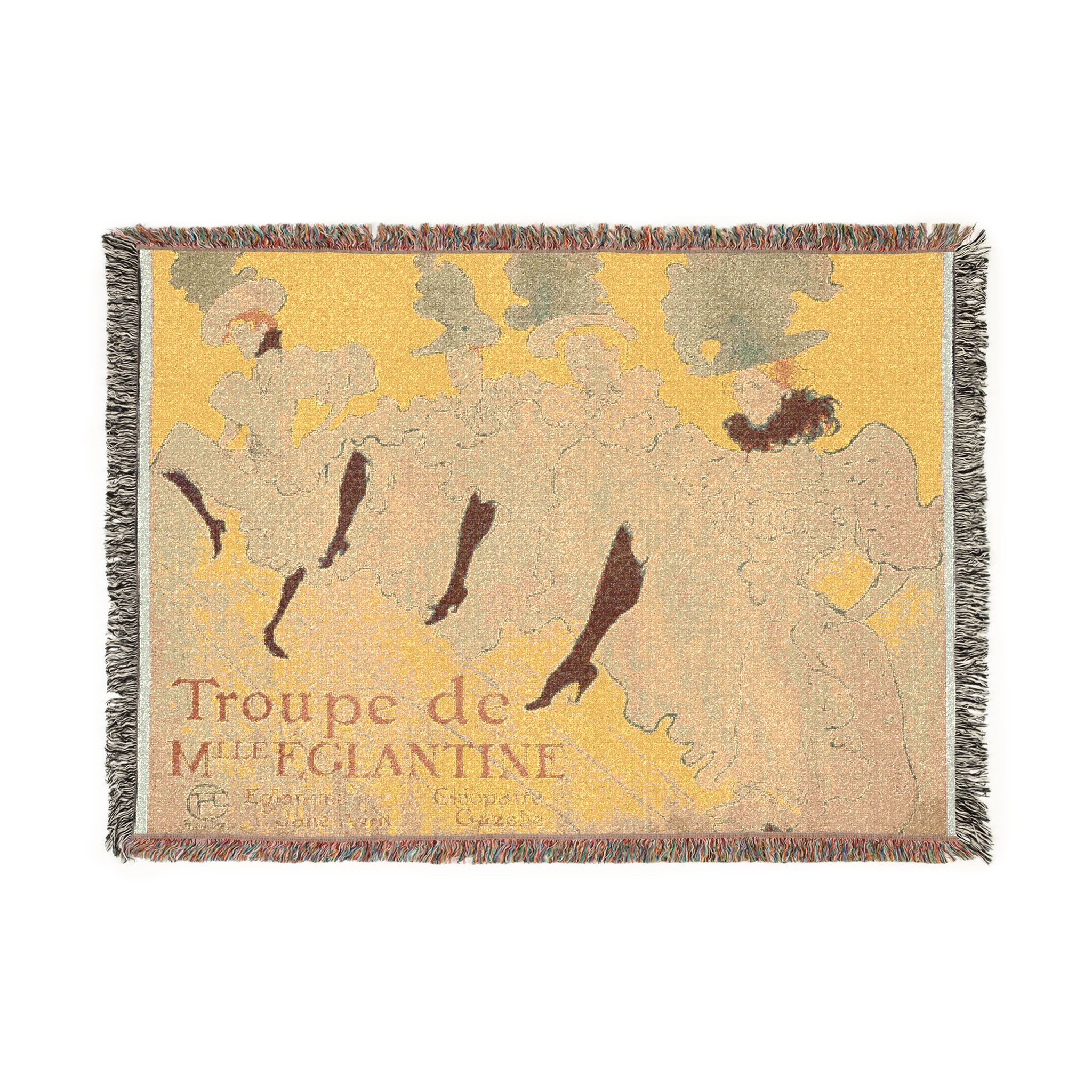 mademoiselle-eglantine-s-troupe-toulouse-lautrec | Woven Tapestry Blanket