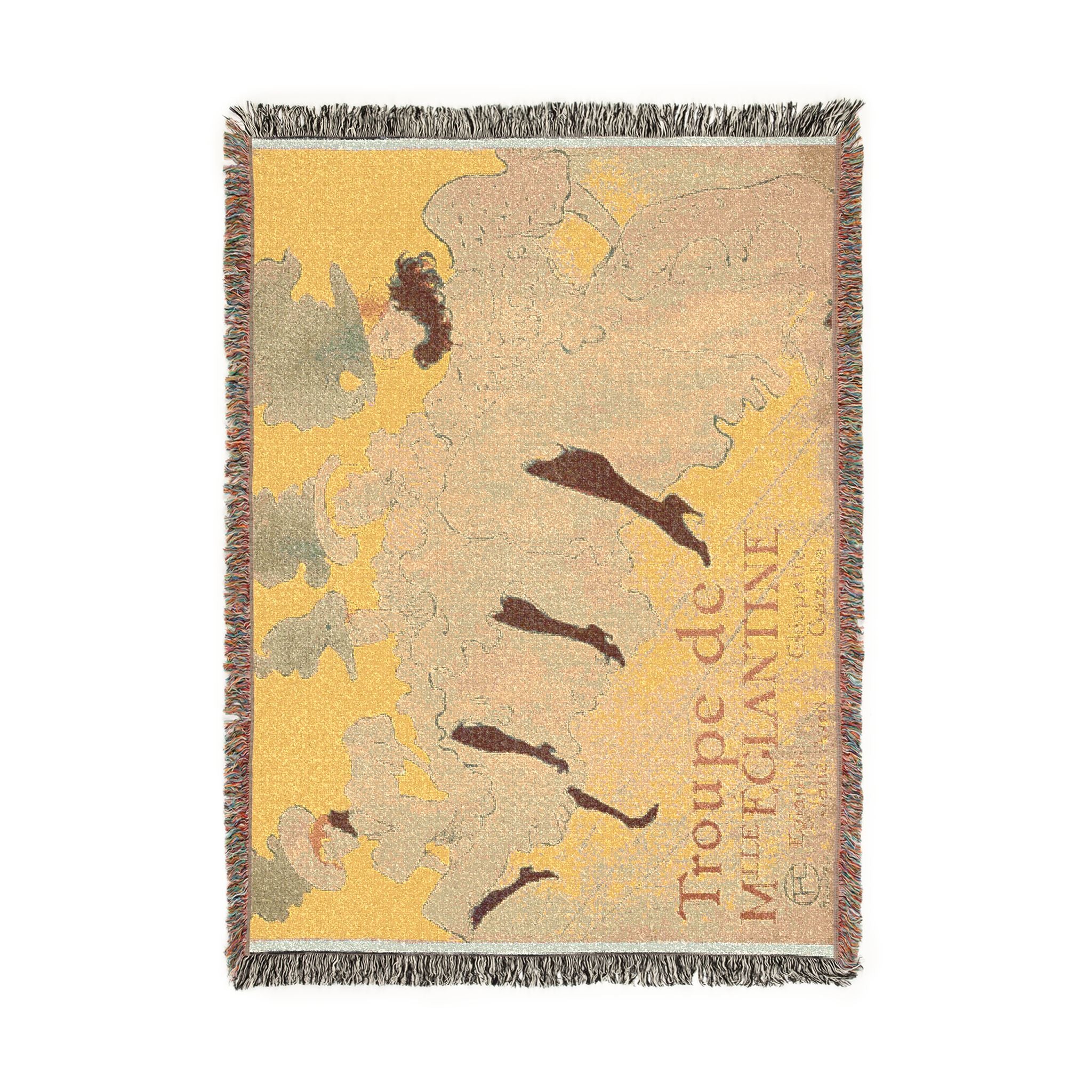mademoiselle-eglantine-s-troupe-toulouse-lautrec | Woven Tapestry Blanket - Image 6