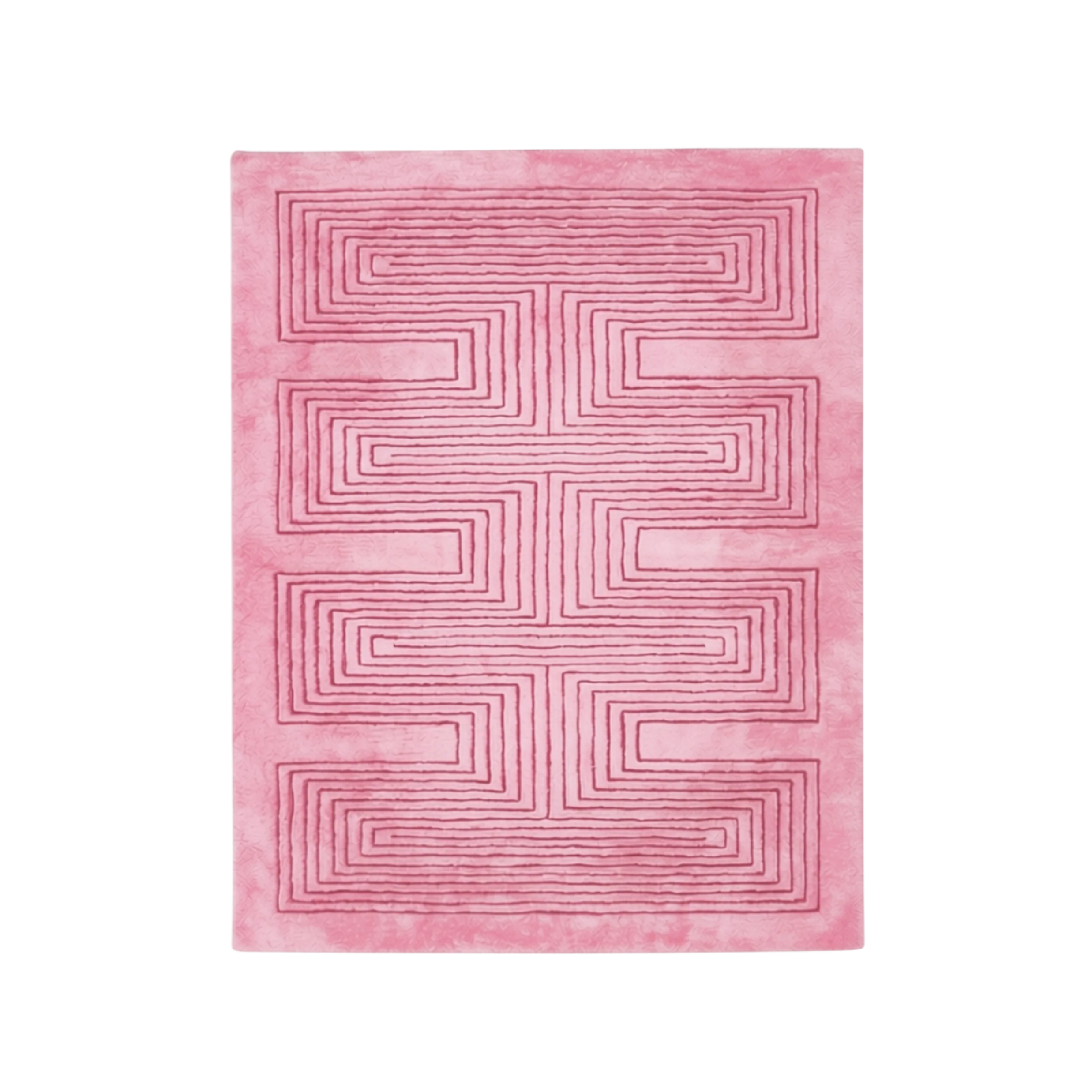 Magenta Artic Geo Modern Hand Tufted Wool Rug - Image 8