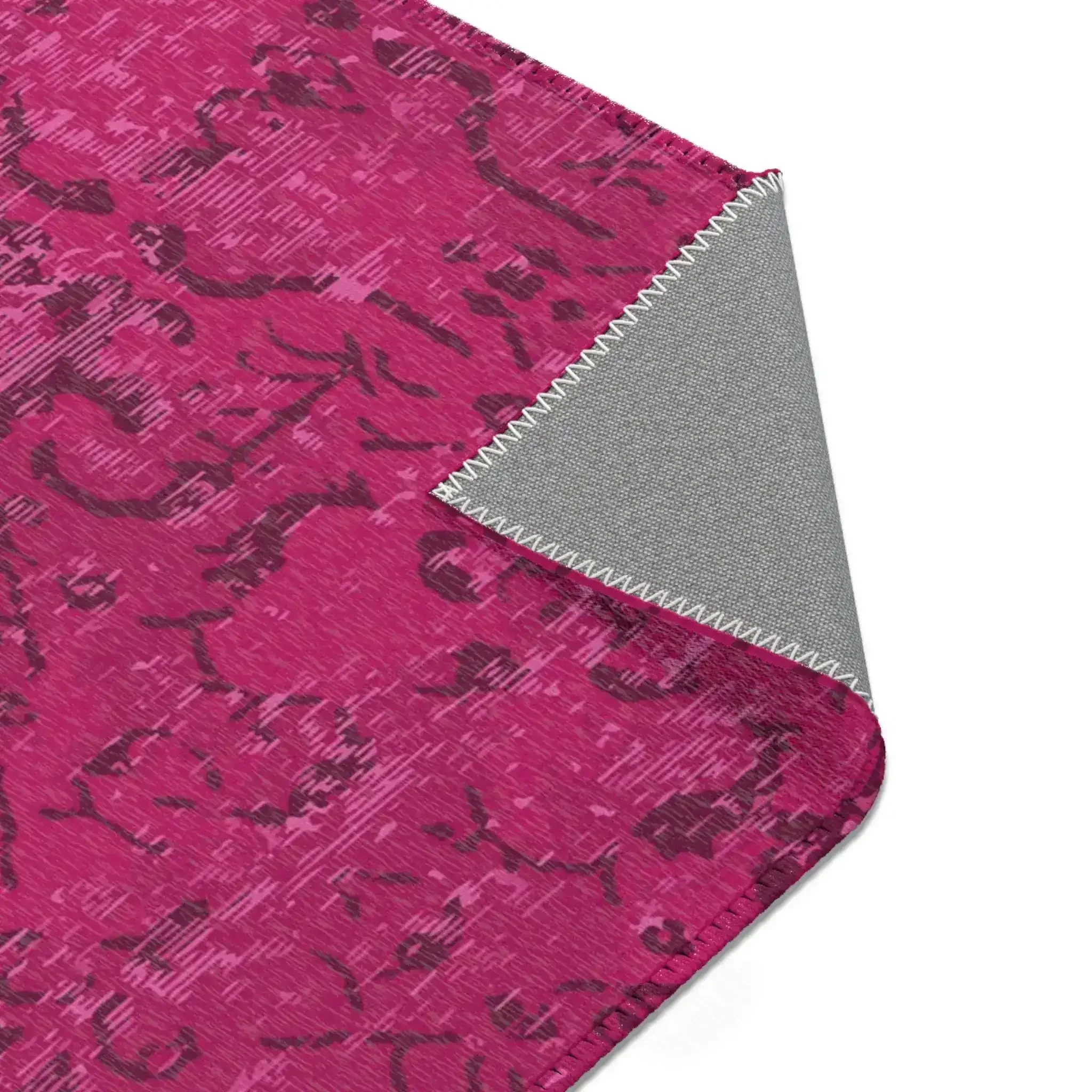 Magenta Distressed Boho Accent Rug - Image 5
