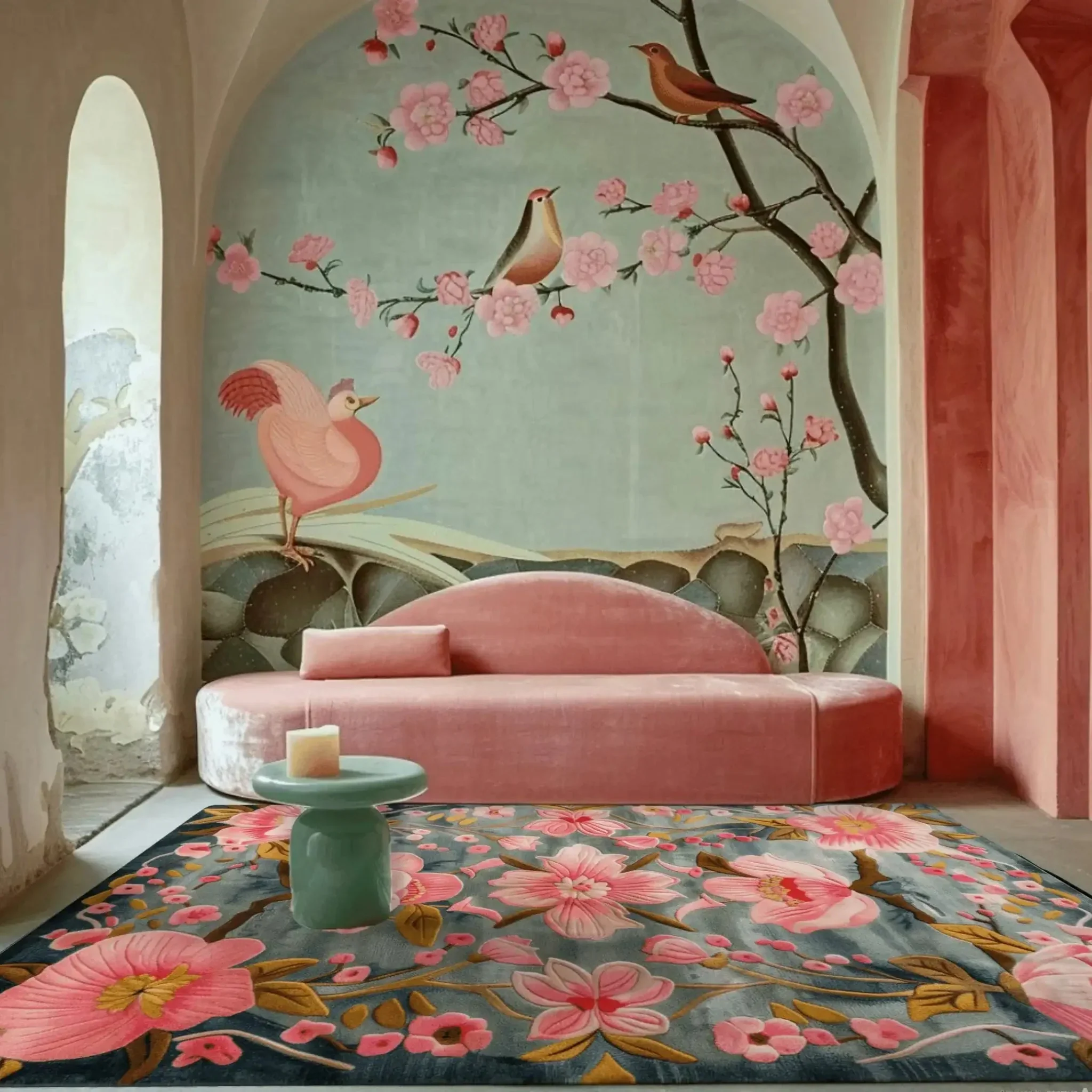 Magnolia Blossom Hand Tufted Rug - Image 4
