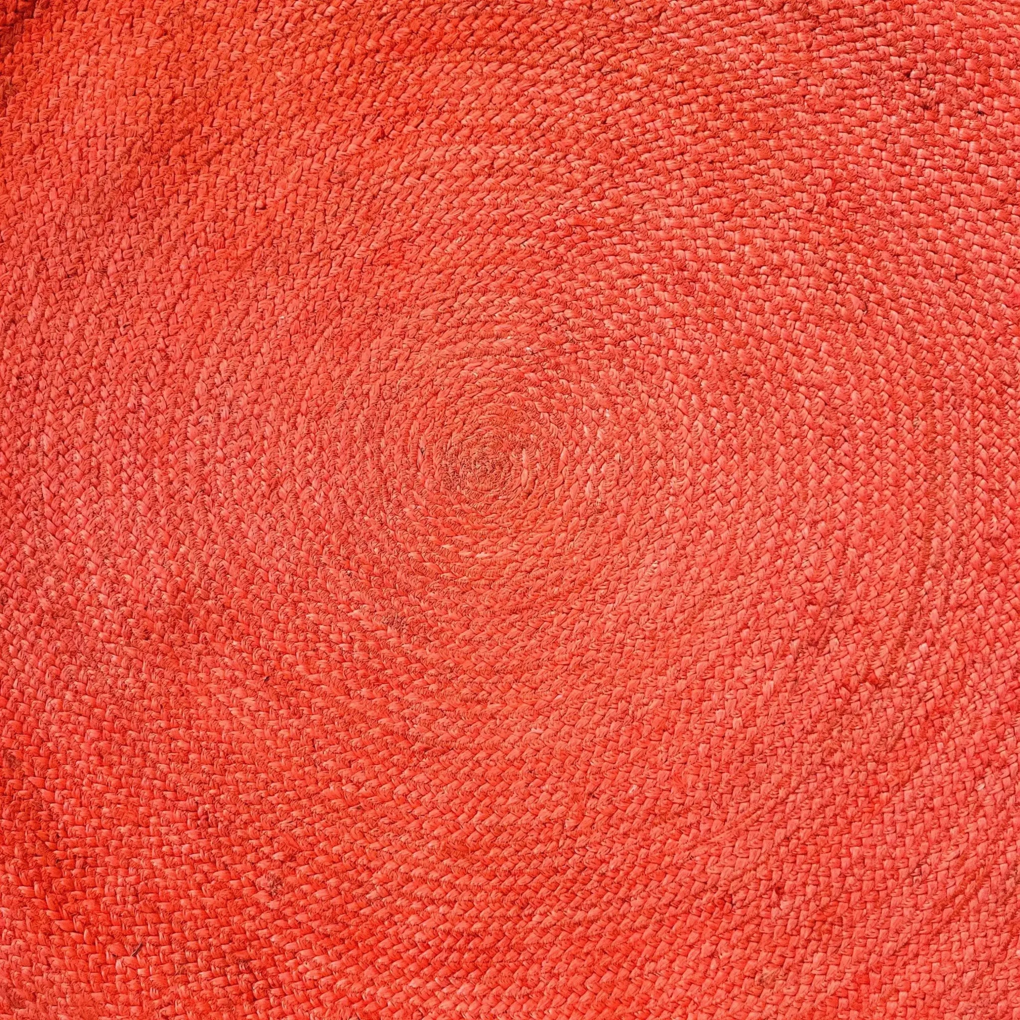 Maia Classic Circles Round Jute Rug - Red - Image 3