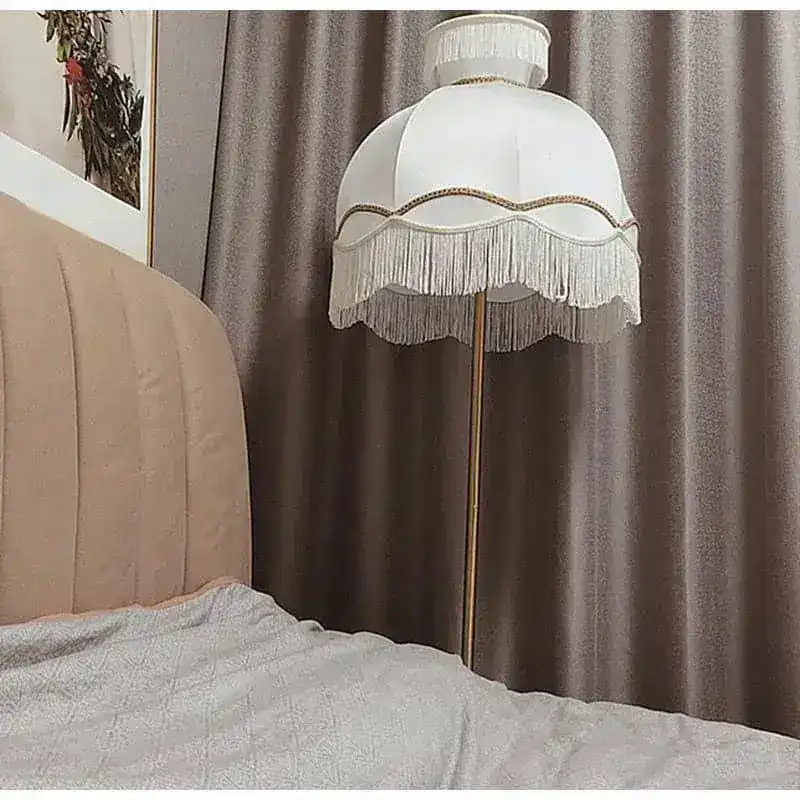 Maia Fringed White Dome Lampshade - Image 3
