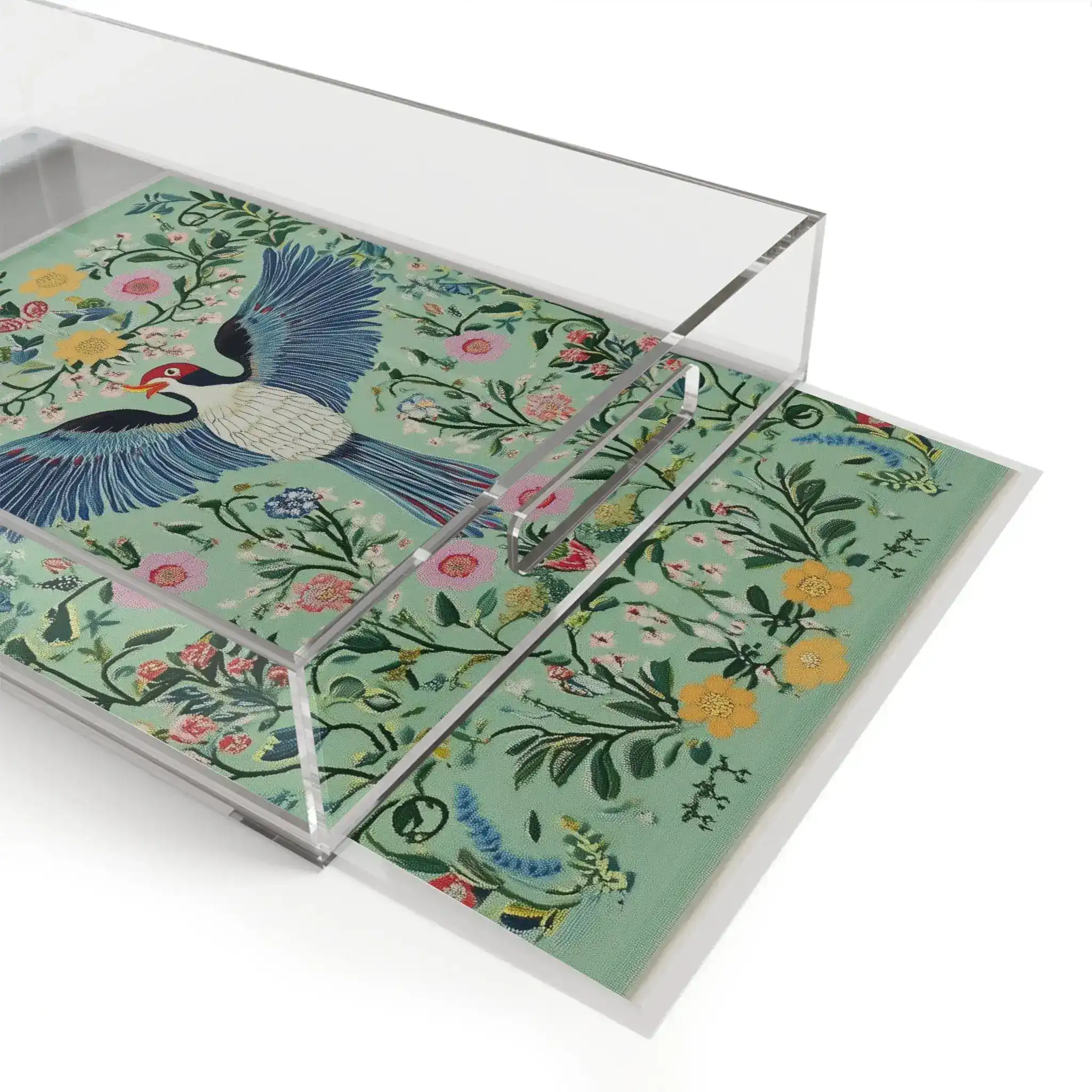 Majestic Bird and Floral Garden Serving Tray - Image 3