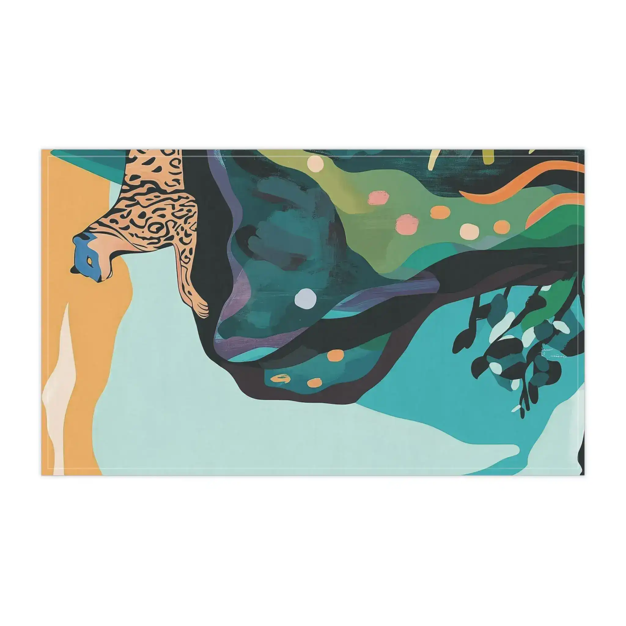 Majestic Cheetah on Rocky Cliff Kitchen Towel - Image 2